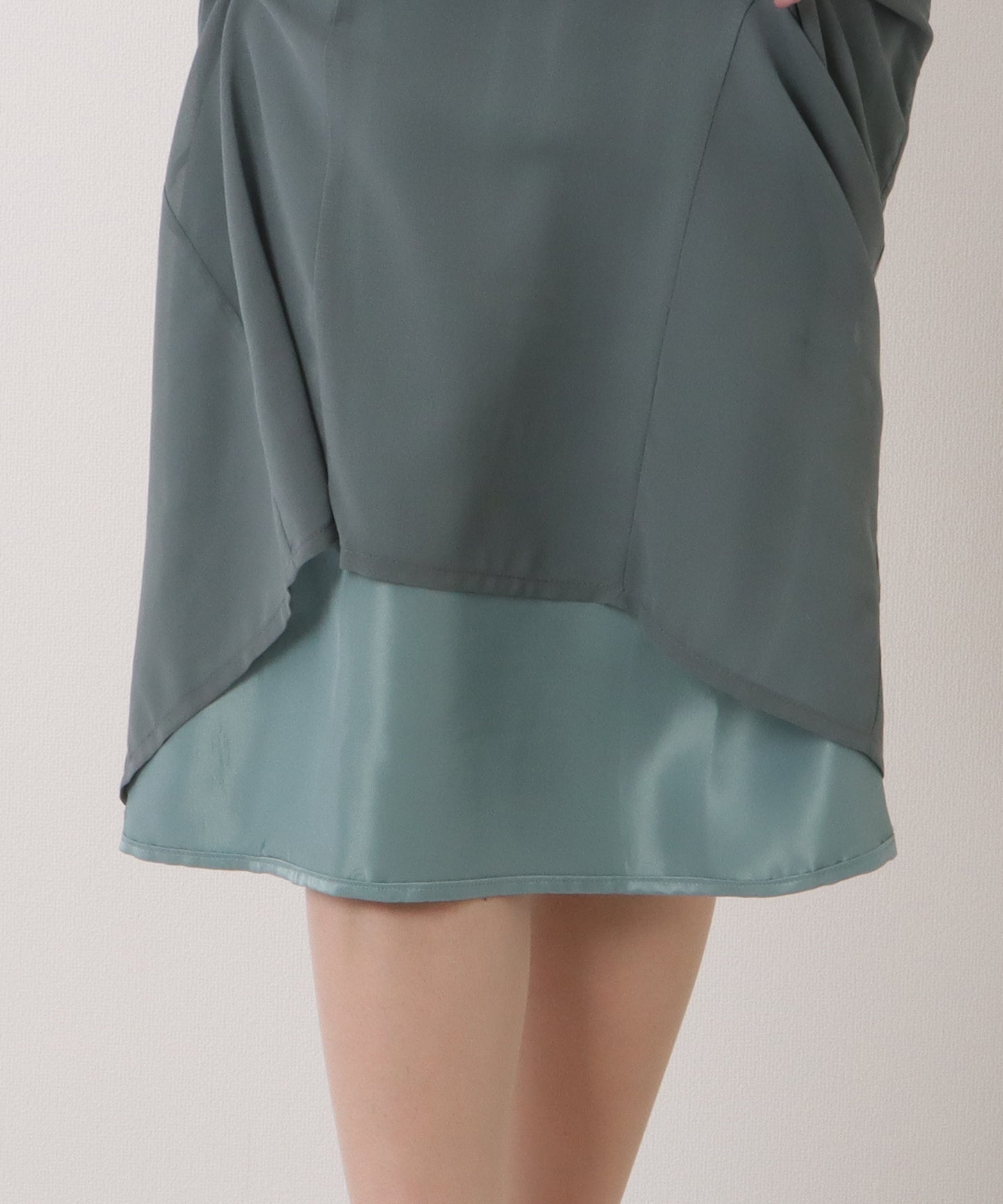 ハイウエスト シアー ドッキング ビスチェ ワンピース