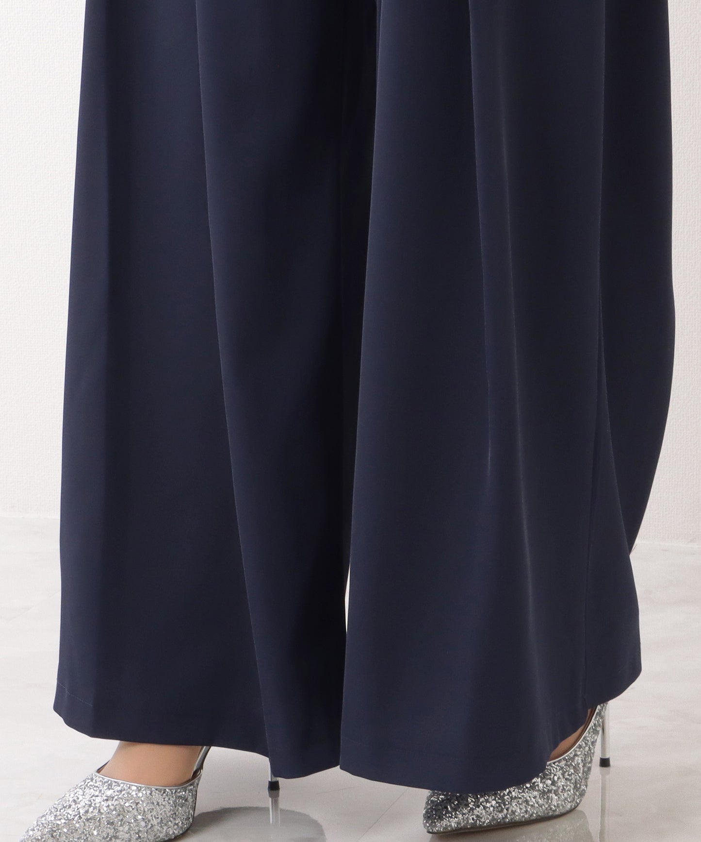 タック ワイド ノースリーブ パンツ セットアップ