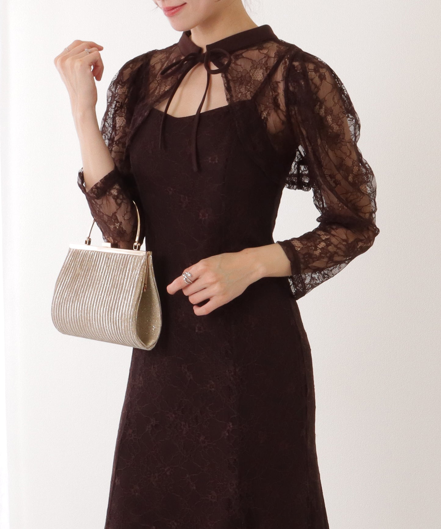 3WAY レース ボレロ付き キャミソール ワンピース