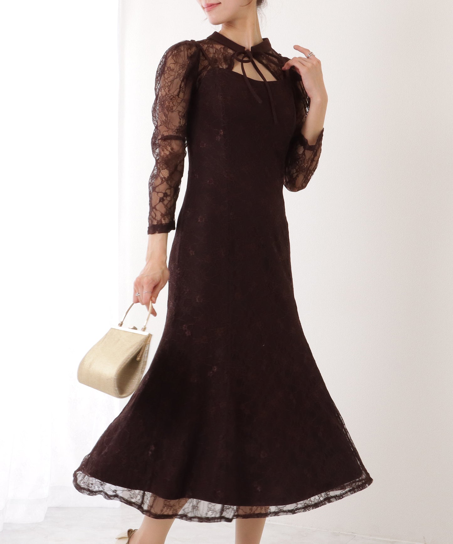 3WAY レース ボレロ付き キャミソール ワンピース