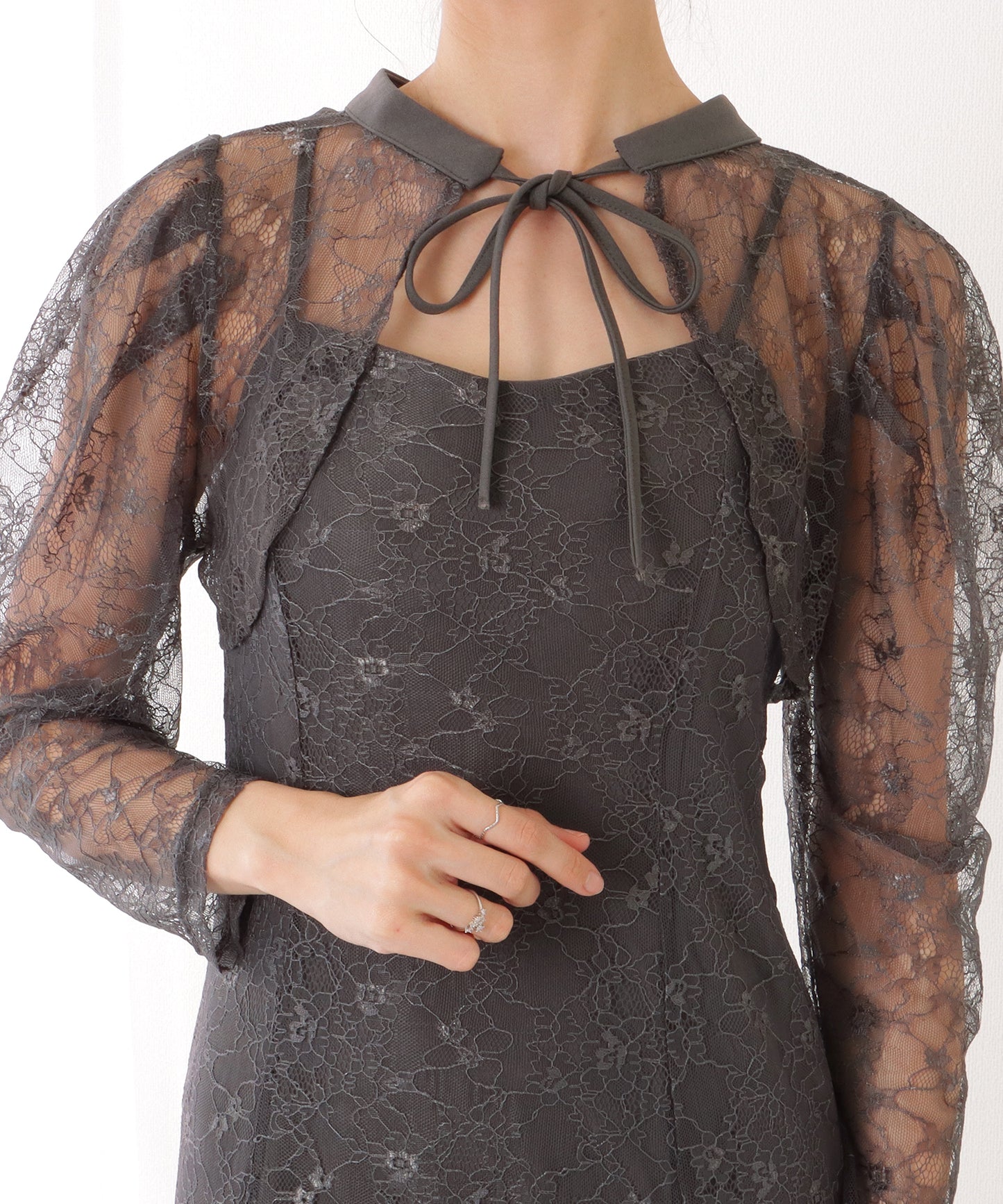 3WAY レース ボレロ付き キャミソール ワンピース