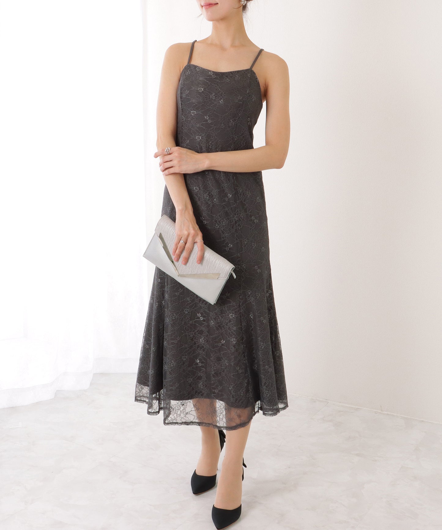3WAY レース ボレロ付き キャミソール ワンピース