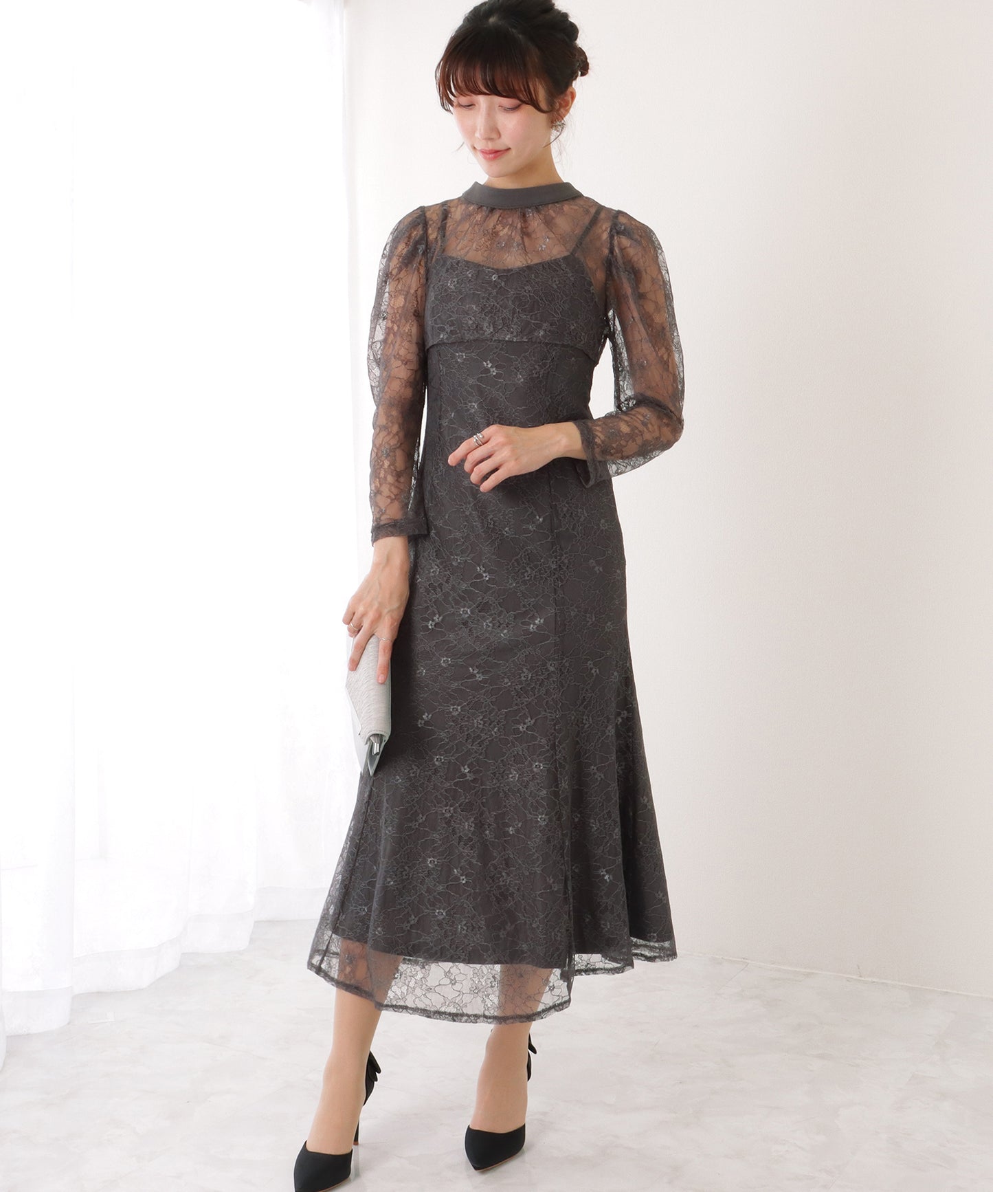 3WAY レース ボレロ付き キャミソール ワンピース