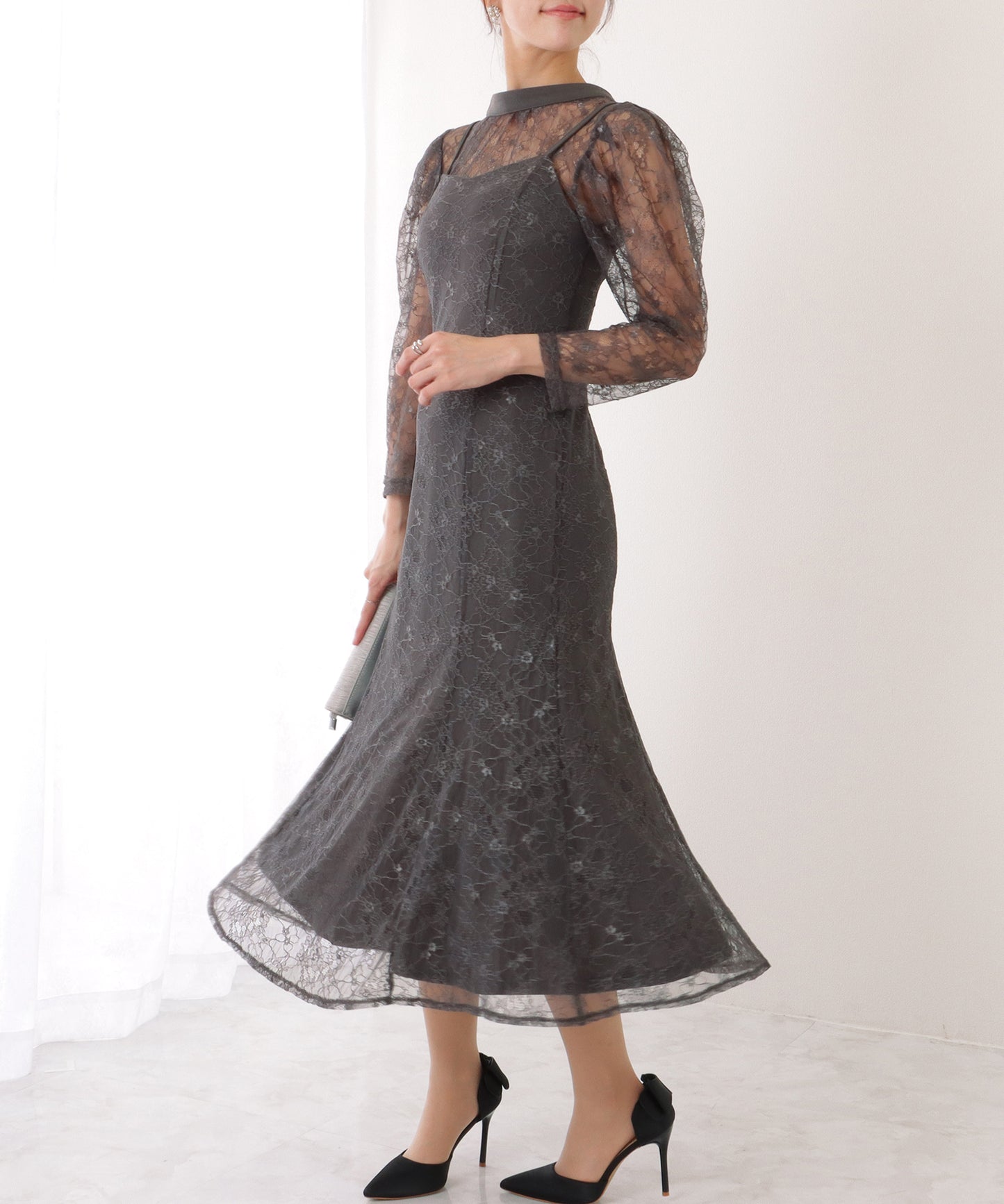 3WAY レース ボレロ付き キャミソール ワンピース