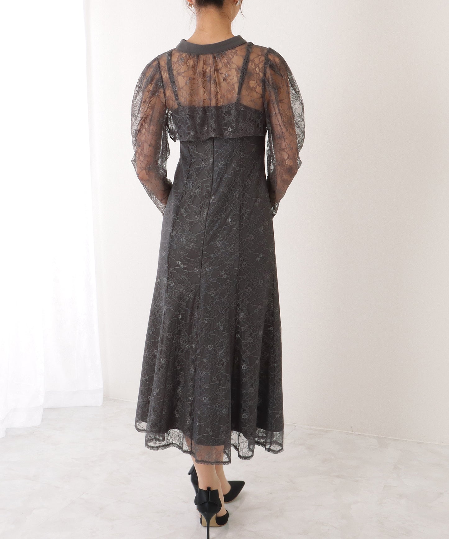 3WAY レース ボレロ付き キャミソール ワンピース