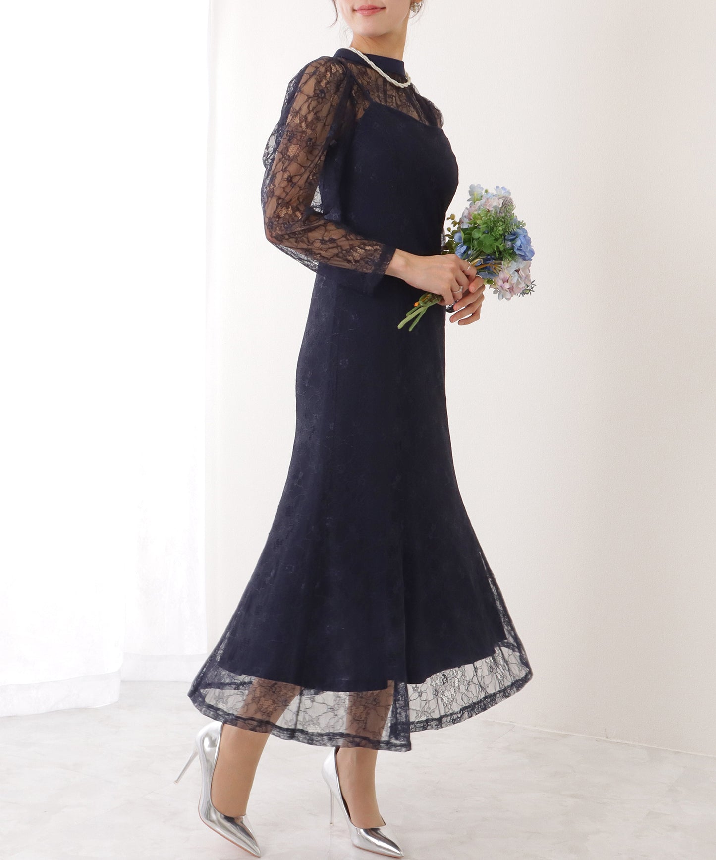 3WAY レース ボレロ付き キャミソール ワンピース