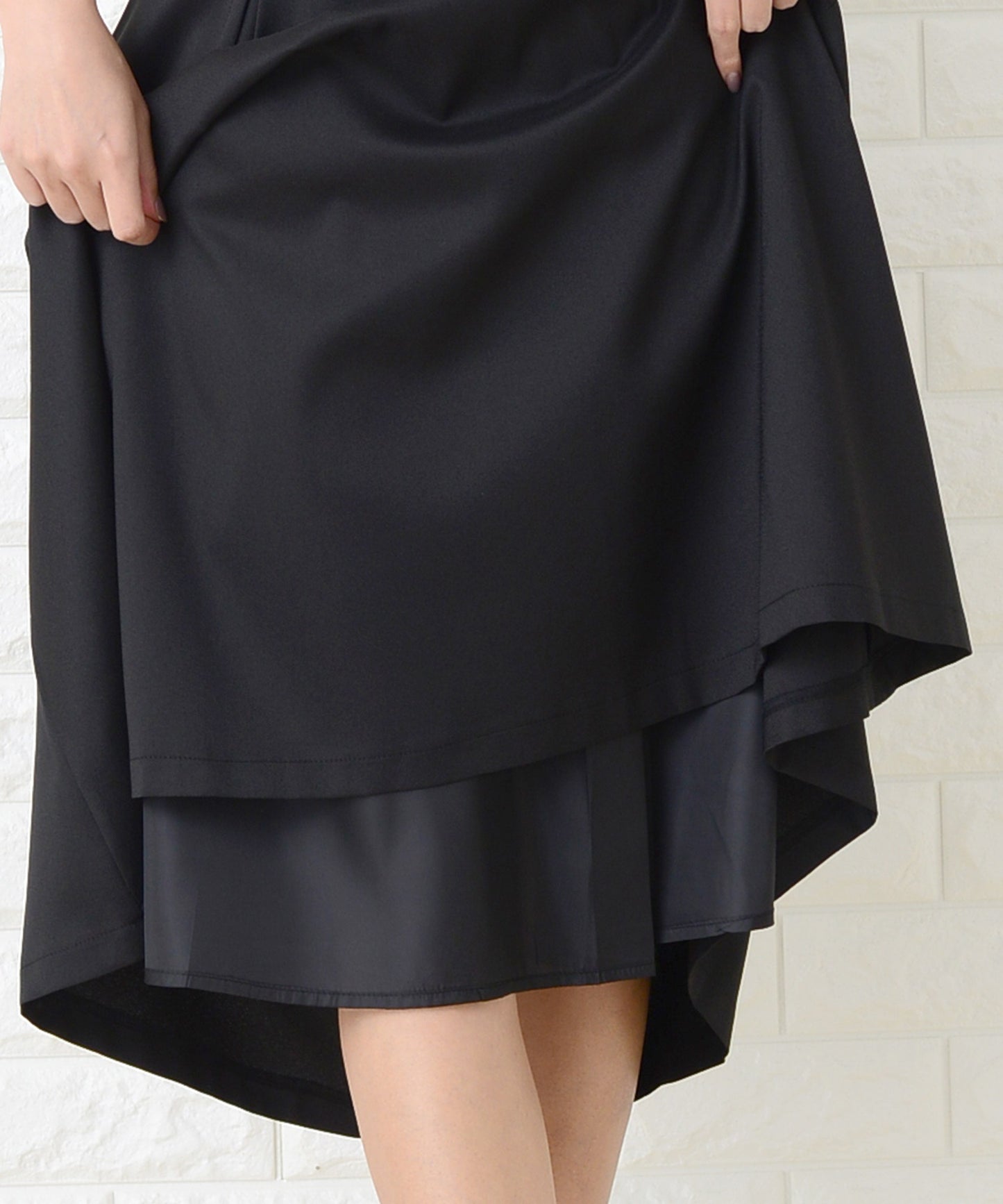 チュールレースロング丈ワンピース・ドレス