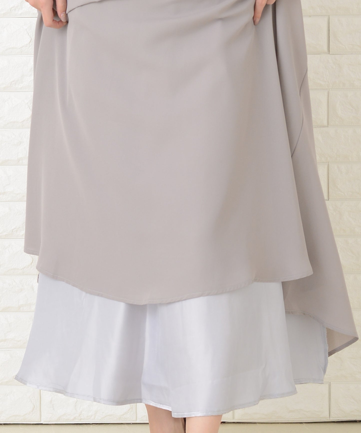 ドットチュール袖ロングドレス ワンピース・ドレス