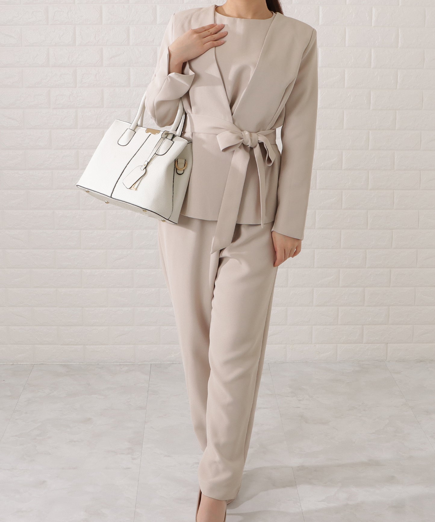 ノーカラージャケット&オールインワンセットアップ