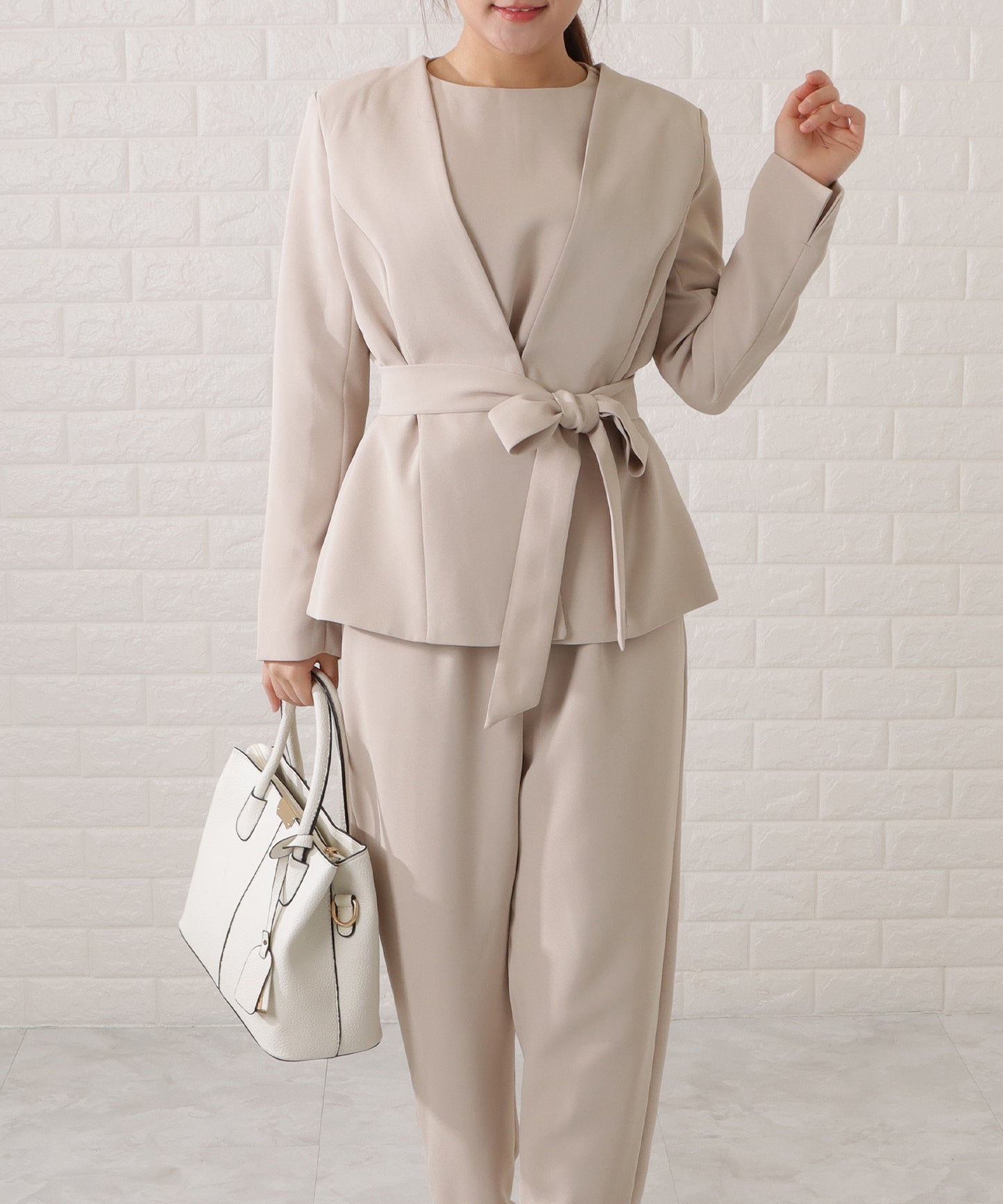 ノーカラージャケット&オールインワンセットアップ