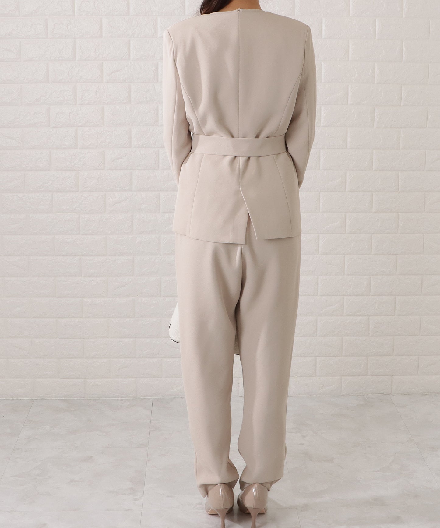 ノーカラージャケット&オールインワンセットアップ