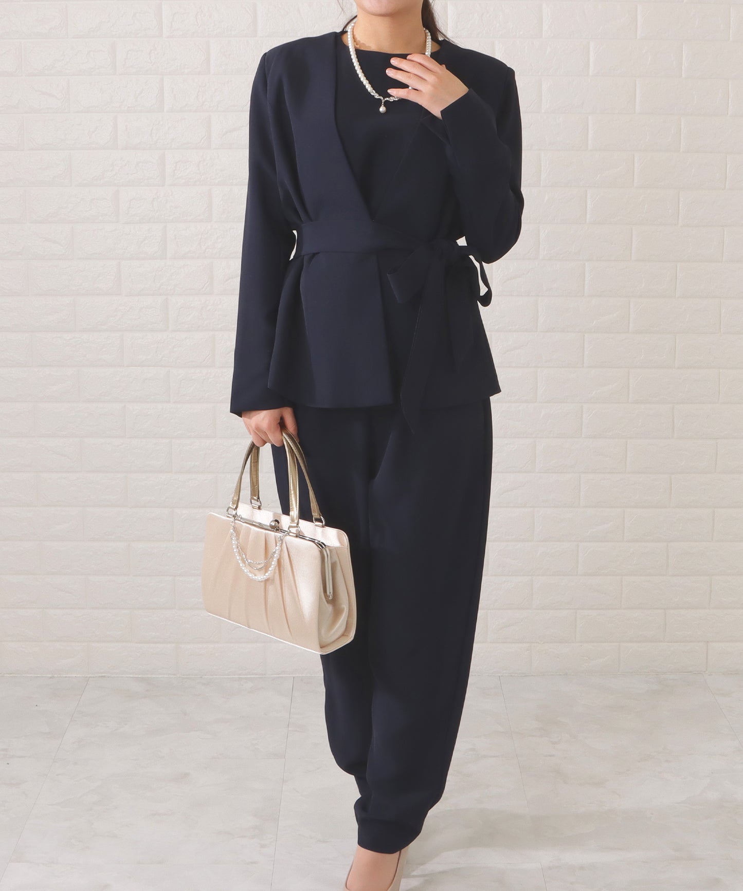 ノーカラージャケット&オールインワンセットアップ