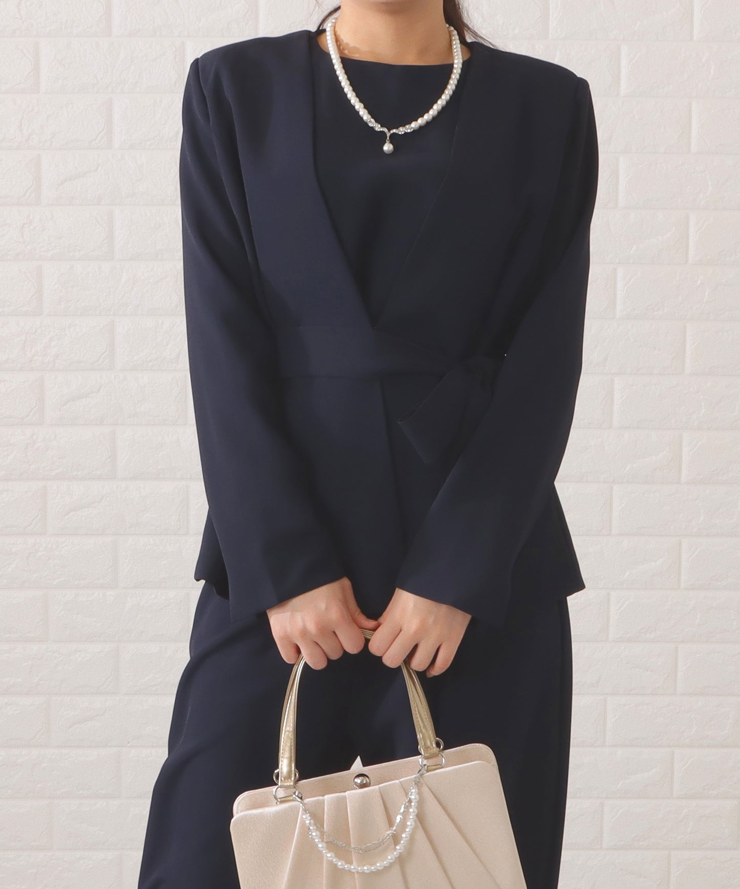 ノーカラージャケット&オールインワンセットアップ