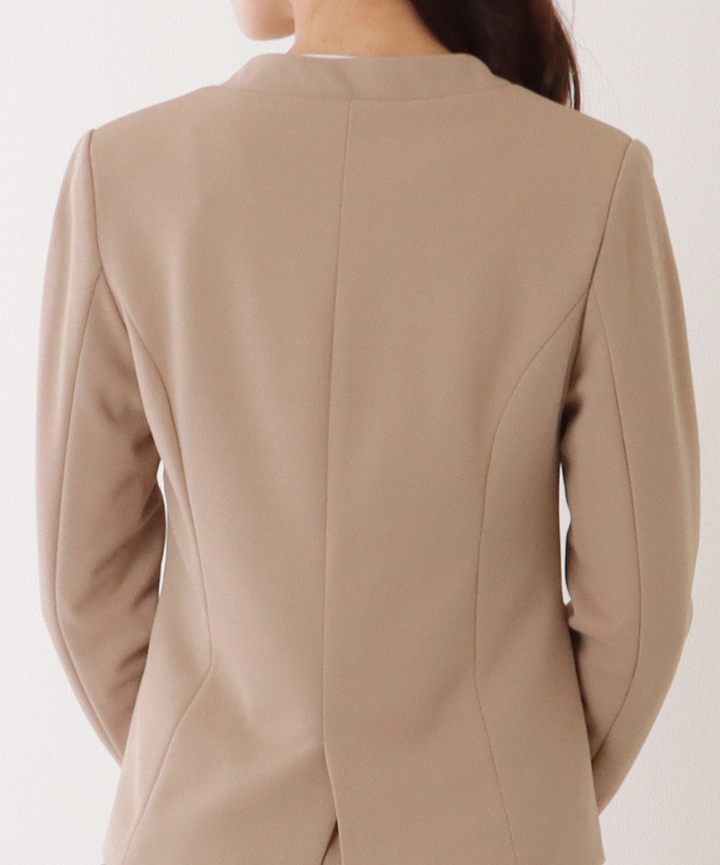 フロント ホック ノーカラー スーツ セットアップ