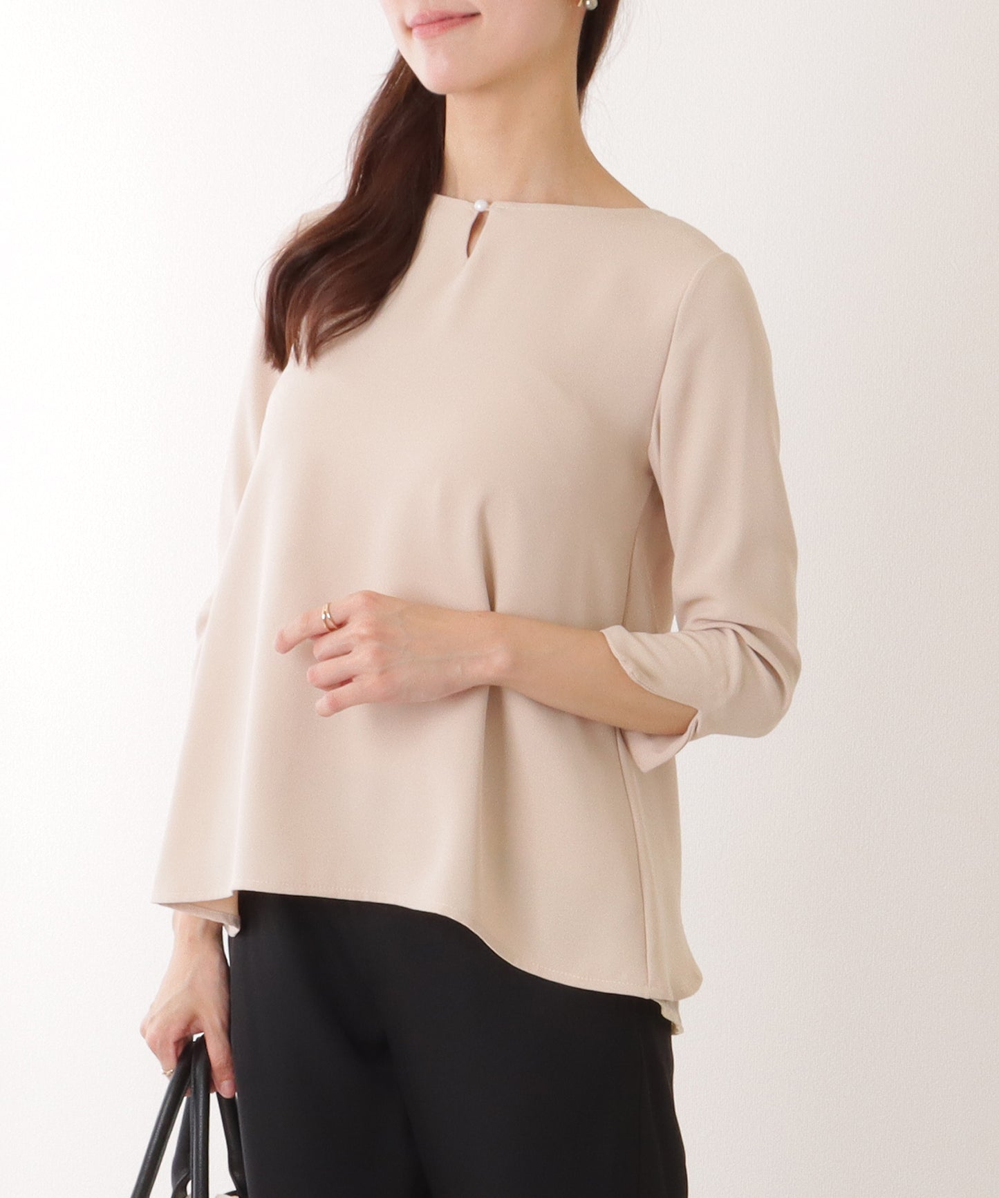 バック シフォン プリーツ スーツ セットアップ