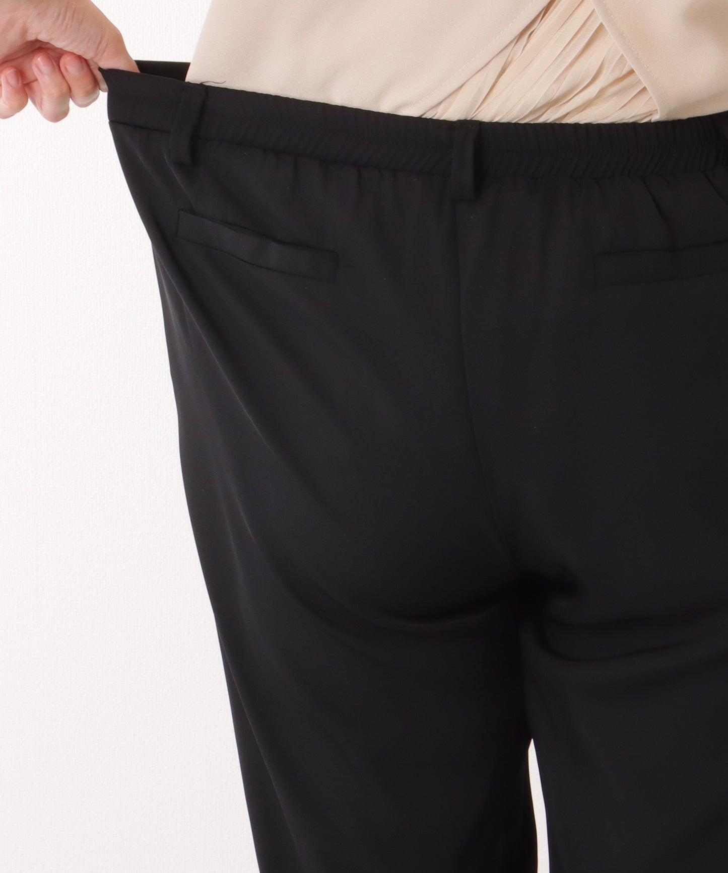 バック シフォン プリーツ スーツ セットアップ