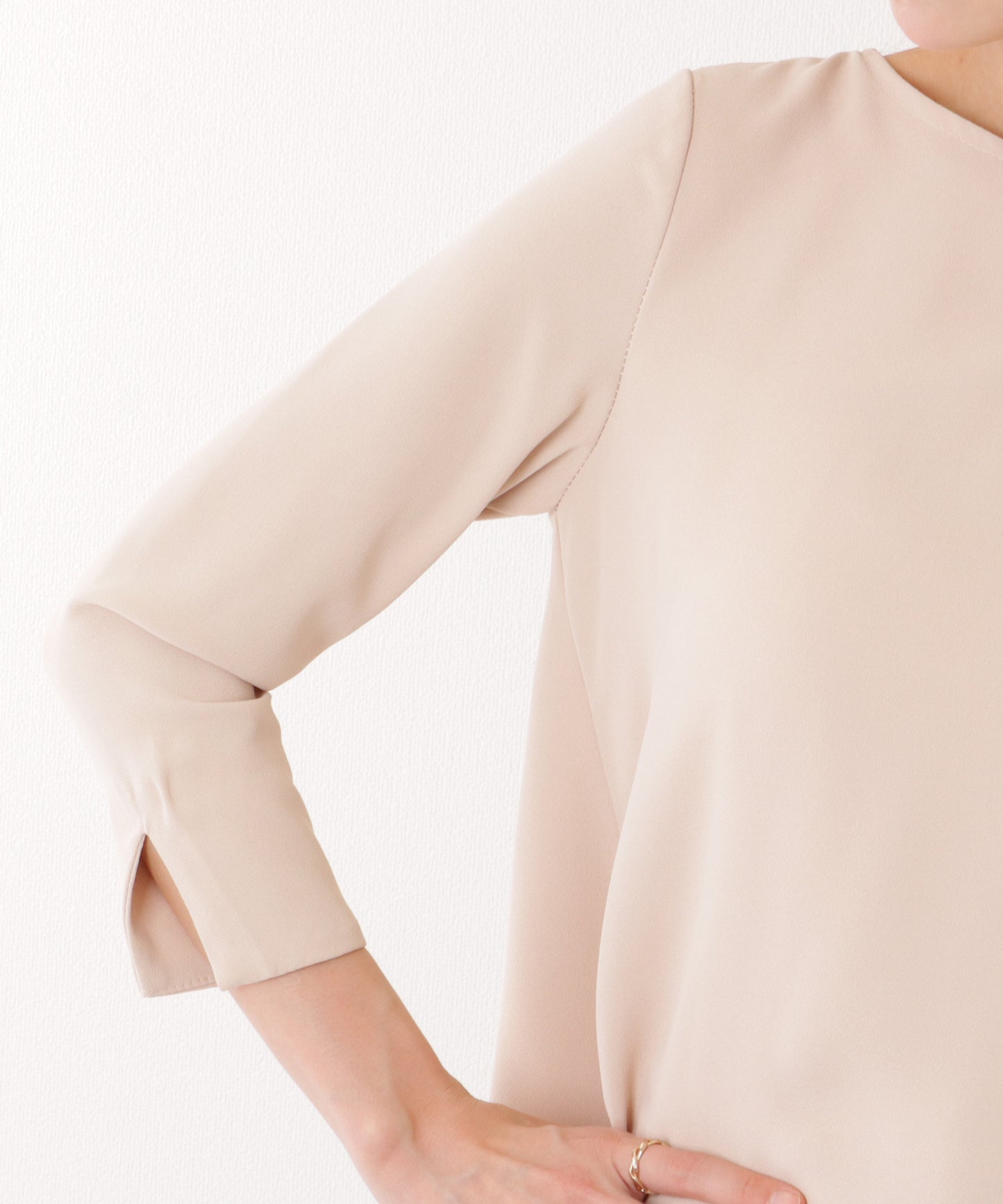 バック シフォン プリーツ スーツ セットアップ