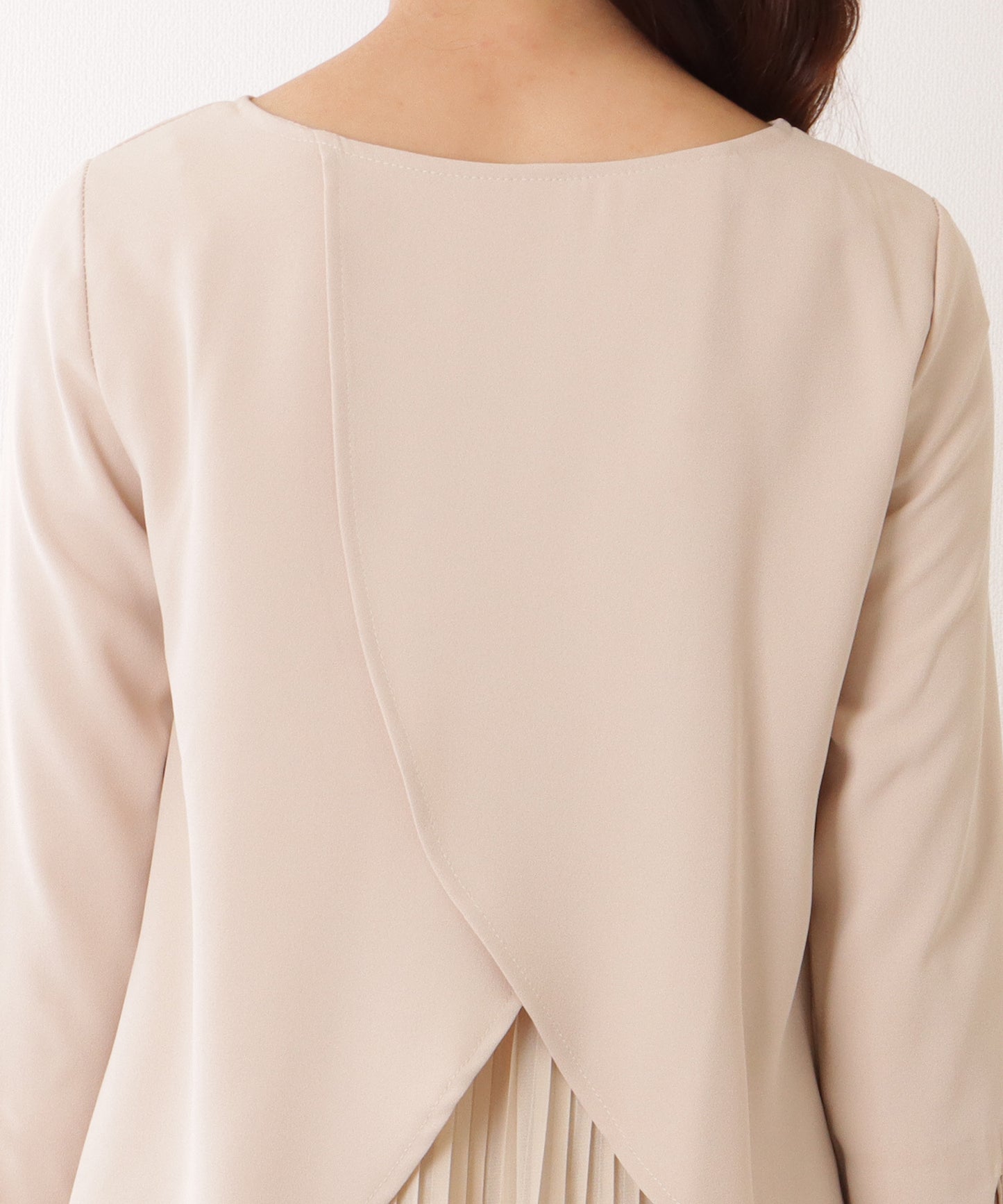 バック シフォン プリーツ スーツ セットアップ