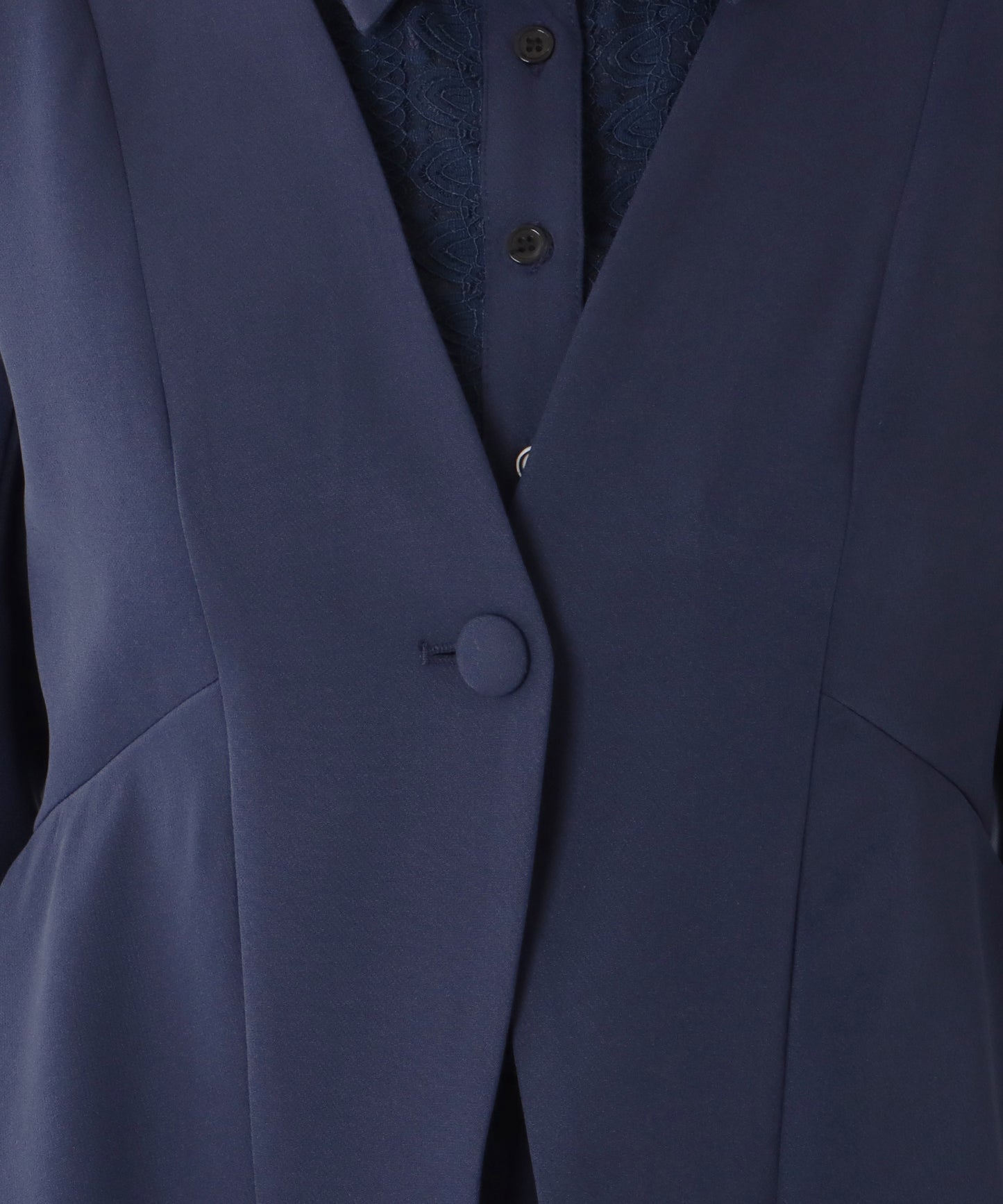 ジャケット付き レース ドッキング ワイド オールインワン