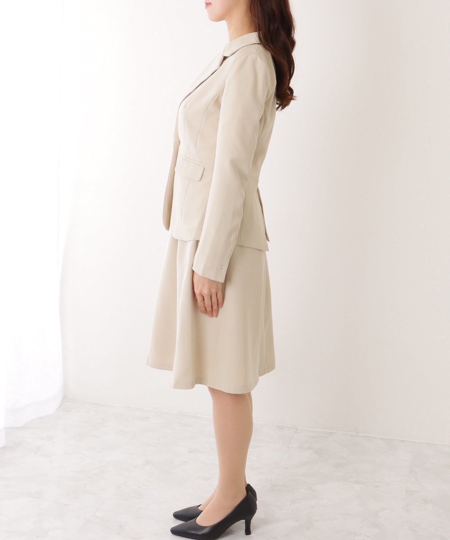 1つボタン テーラード スカート スーツ セットアップ