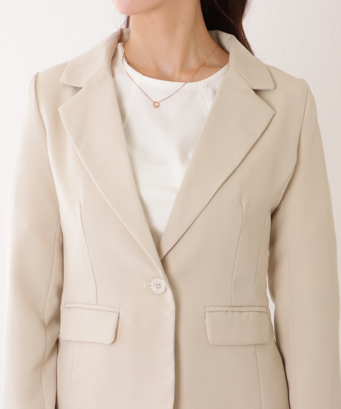 1つボタン テーラード スカート スーツ セットアップ