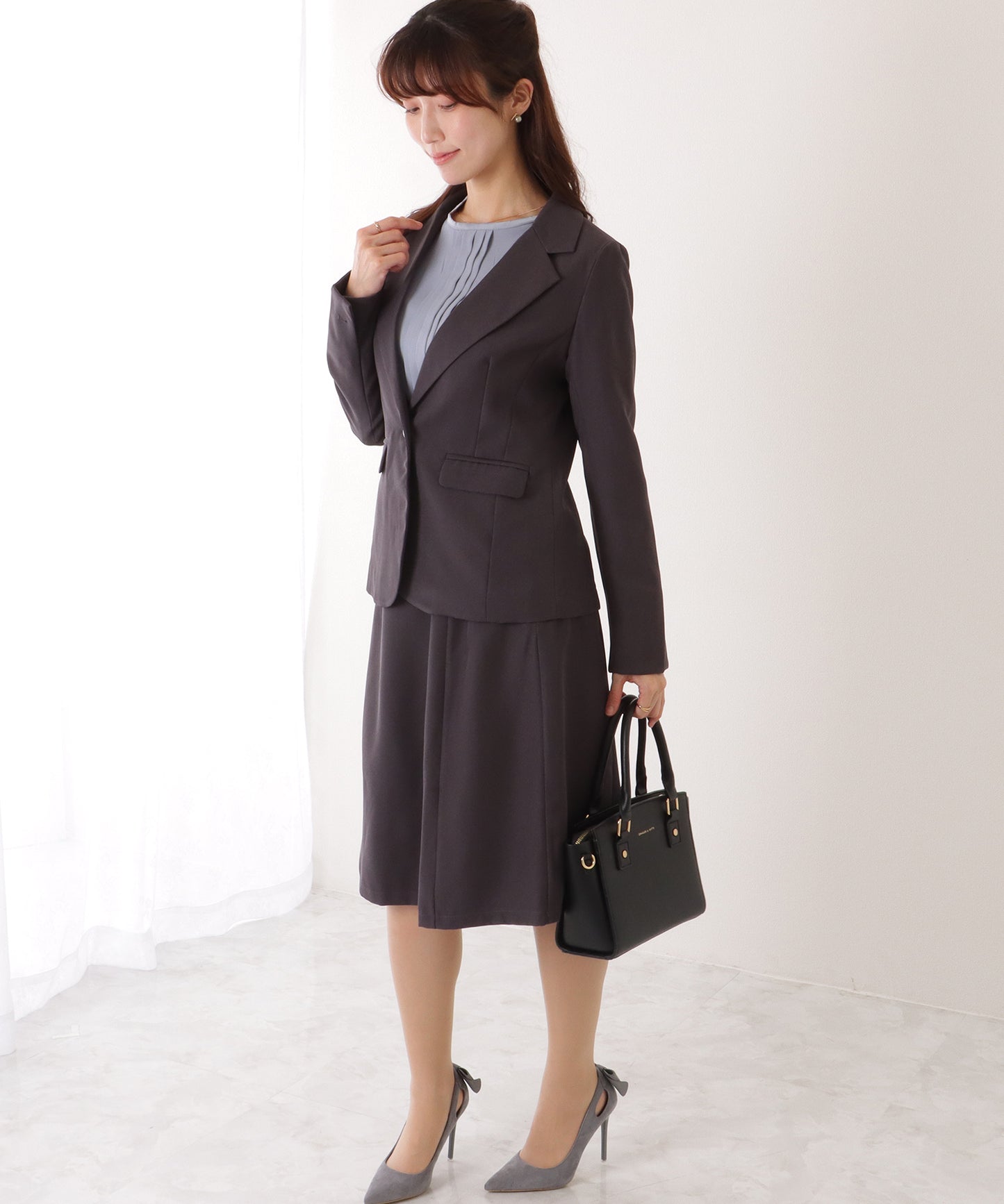 1つボタン テーラード スカート スーツ セットアップ