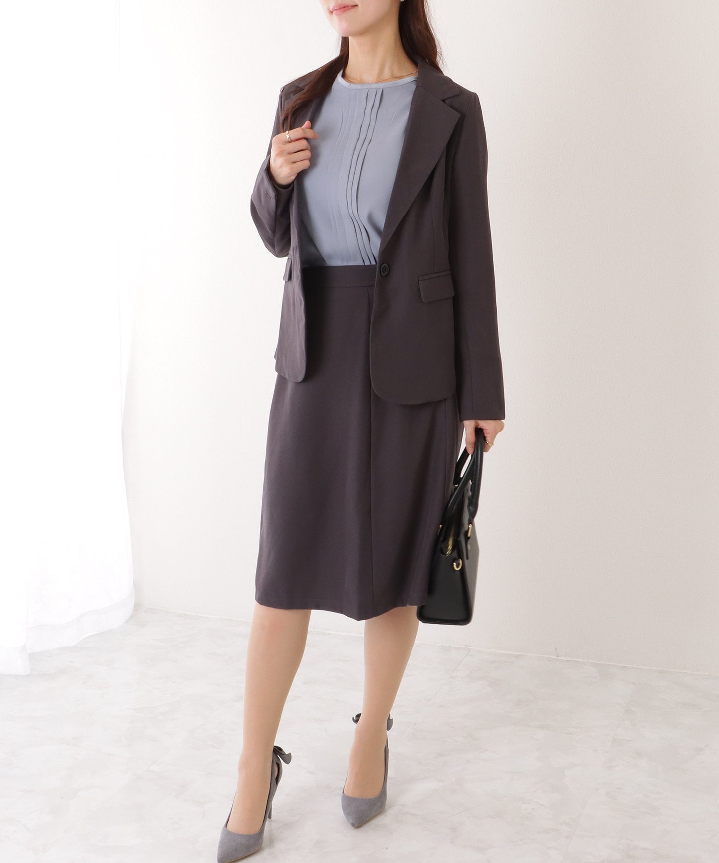 1つボタン テーラード スカート スーツ セットアップ