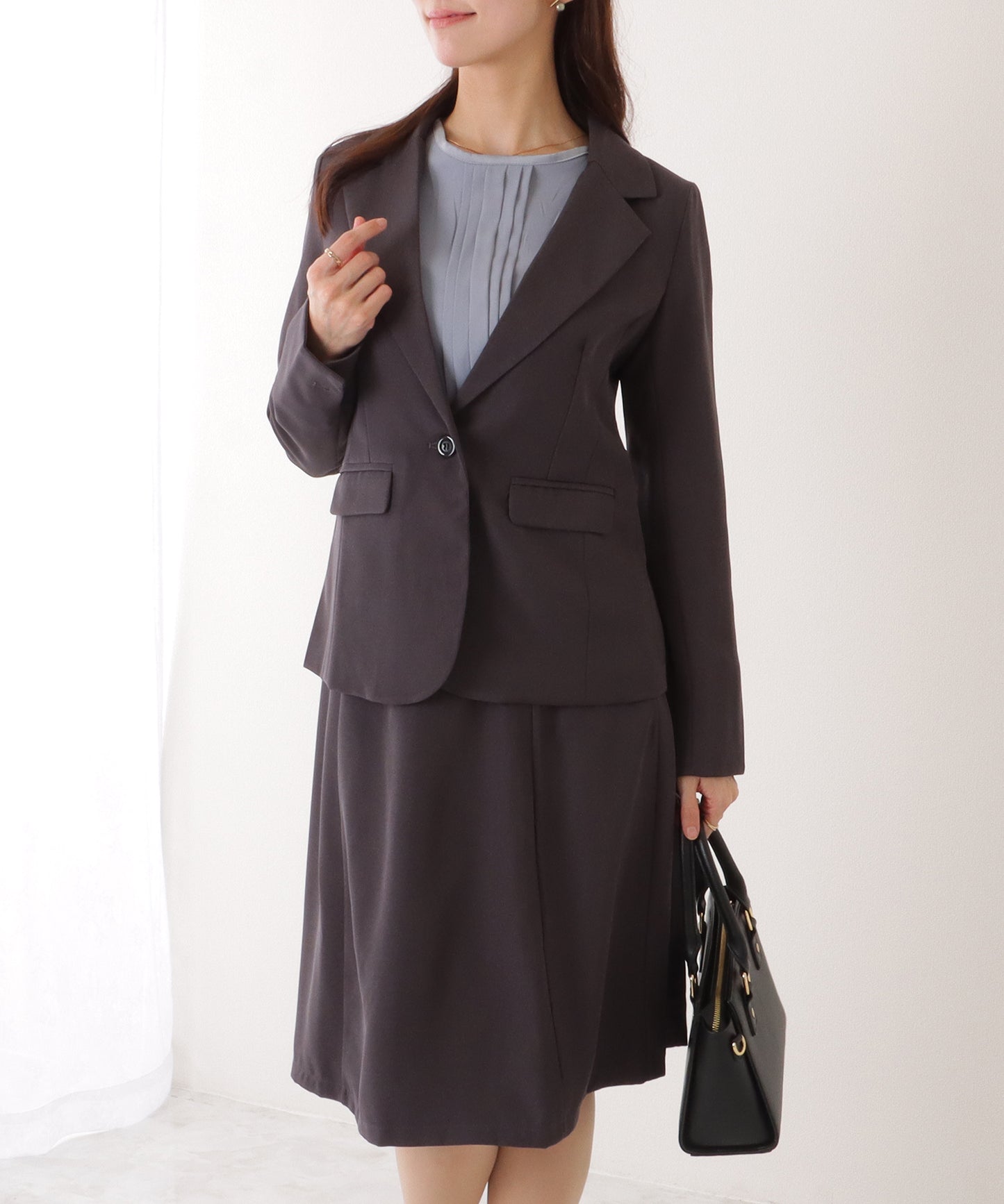 1つボタン テーラード スカート スーツ セットアップ