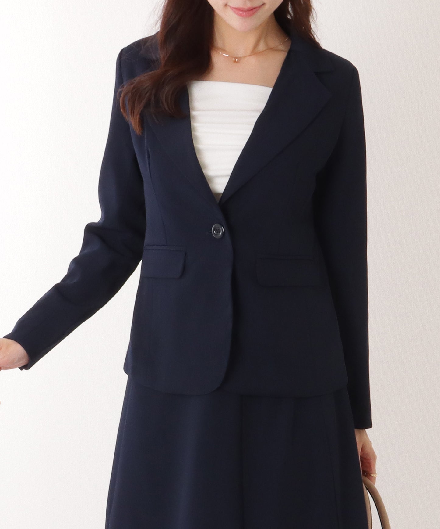 1つボタン テーラード スカート スーツ セットアップ