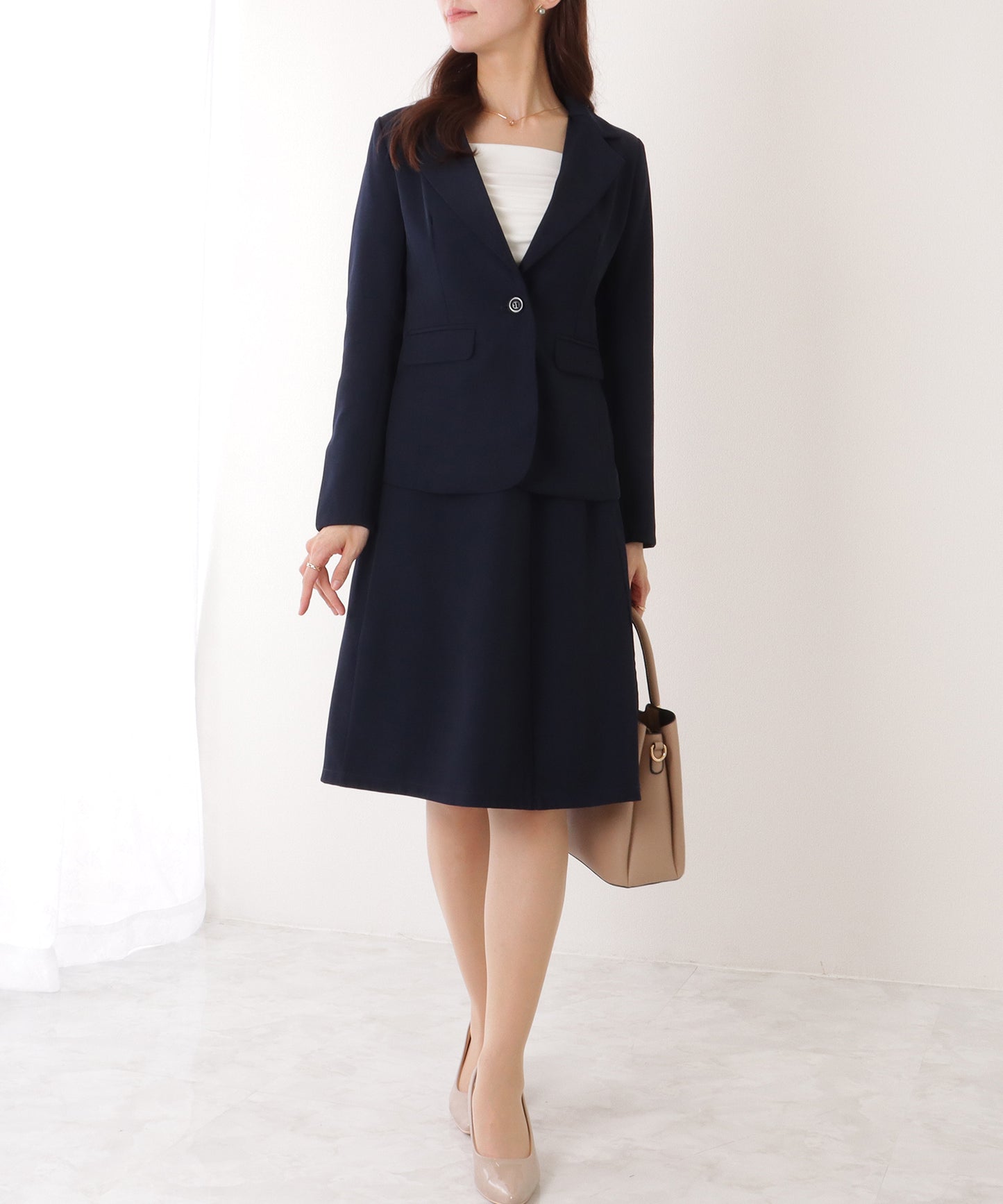 1つボタン テーラード スカート スーツ セットアップ