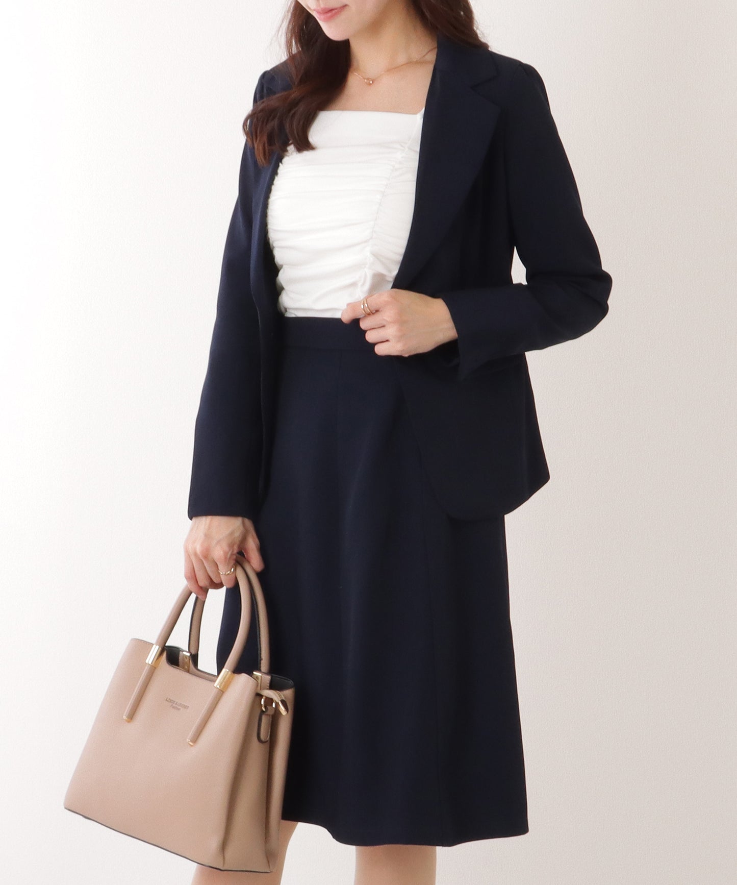 1つボタン テーラード スカート スーツ セットアップ