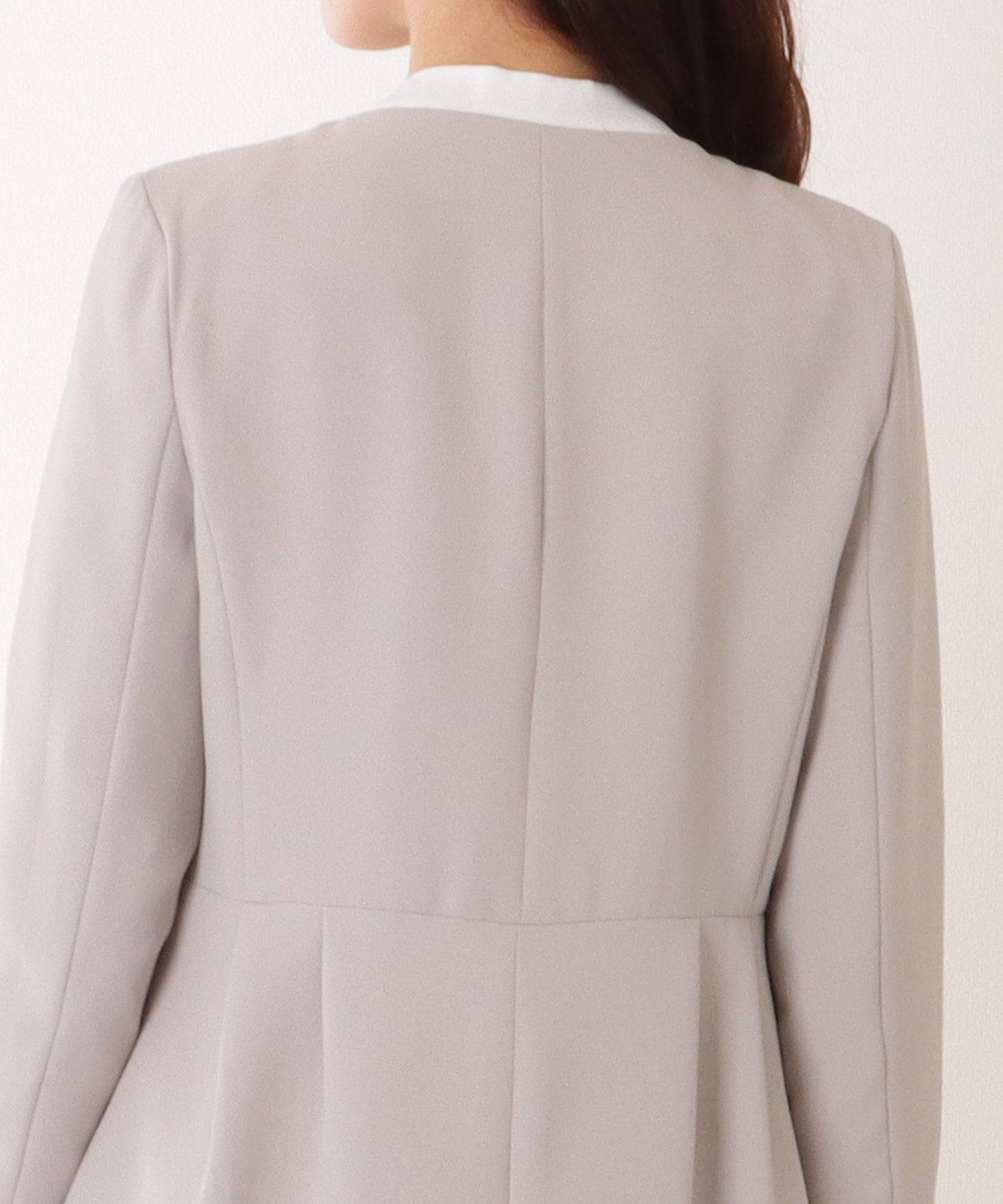 フロントホック ペプラム パンツ スーツ セットアップ