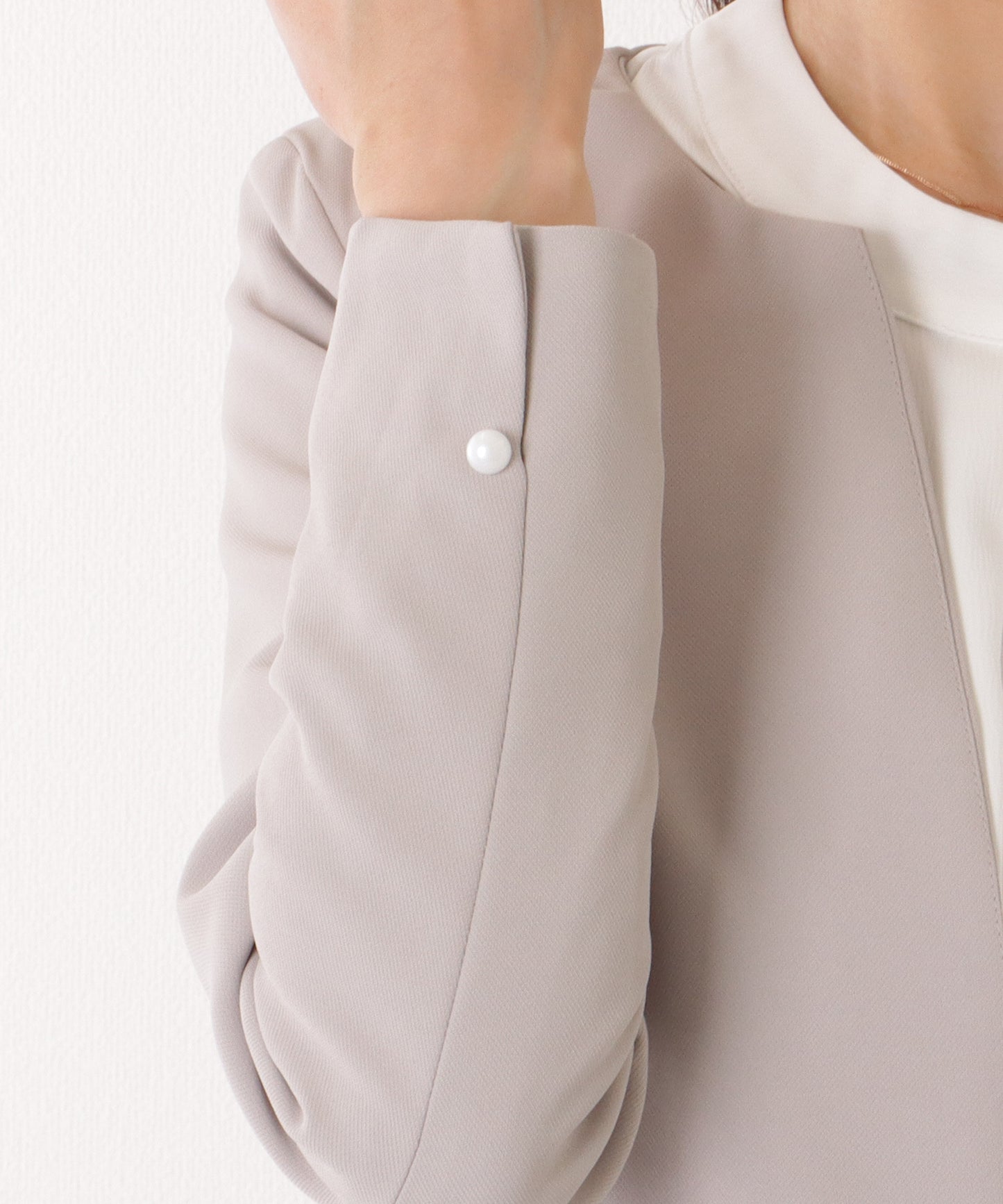 フロントホック ペプラム パンツ スーツ セットアップ