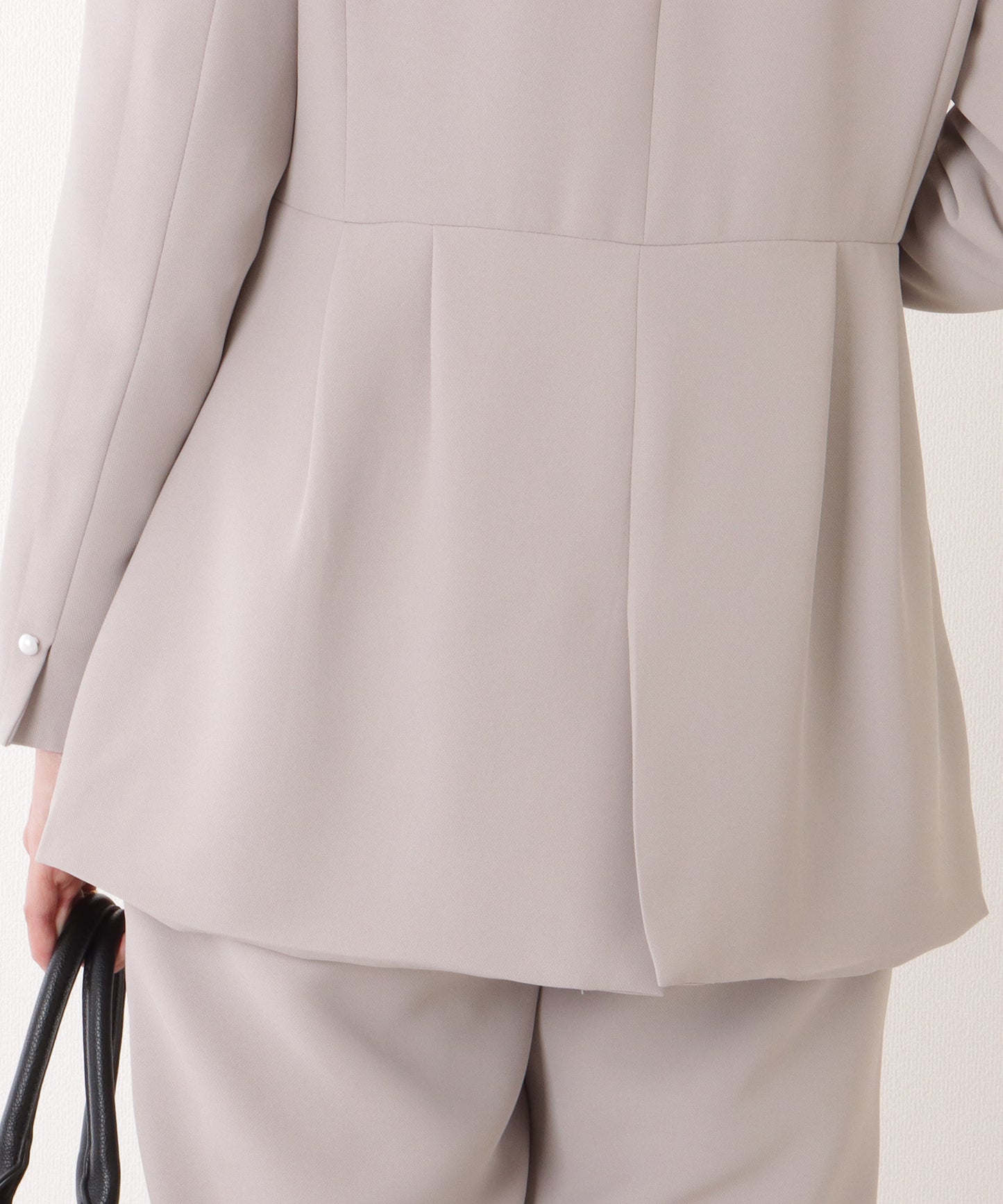 フロントホック ペプラム パンツ スーツ セットアップ