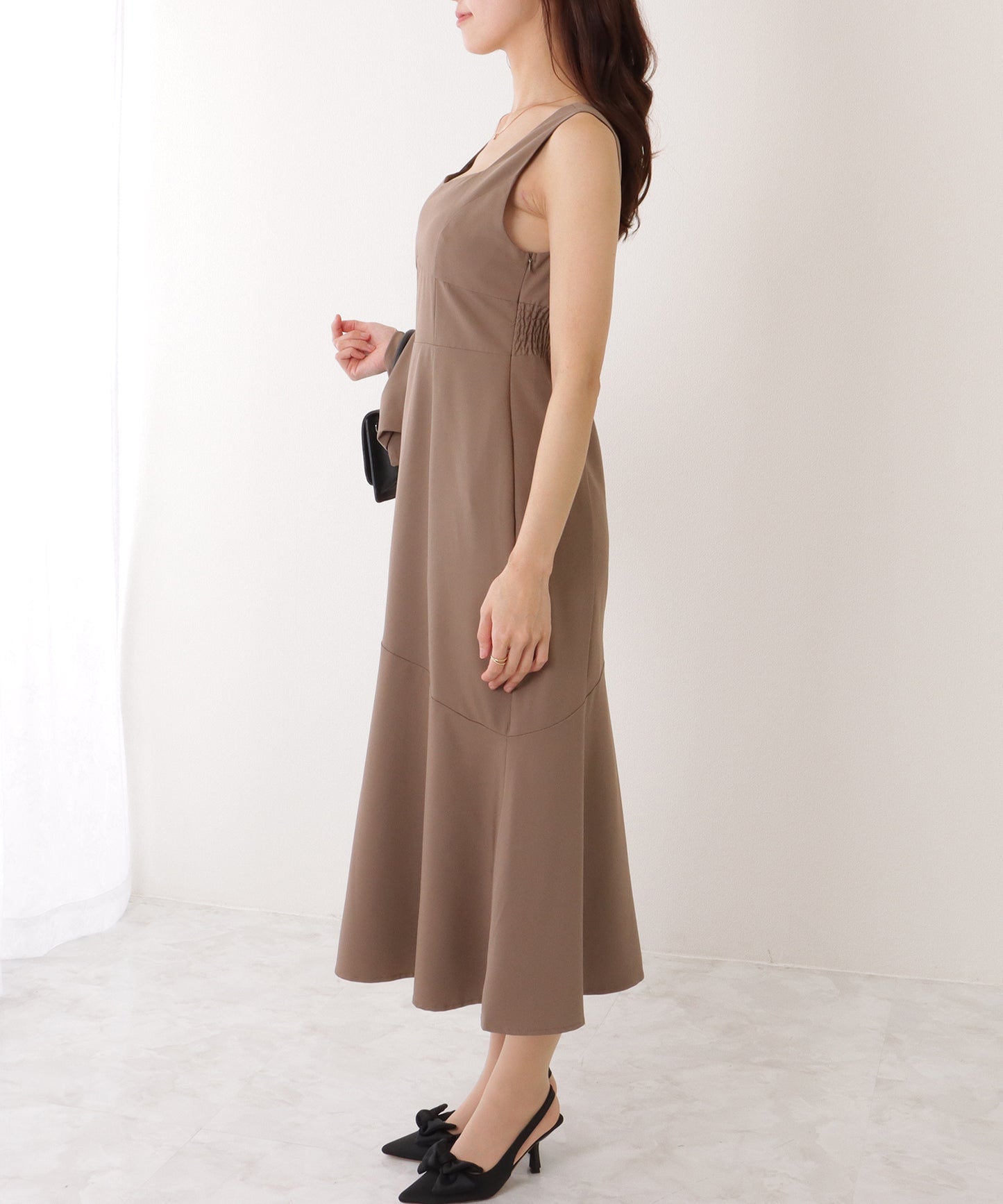 ショートジャケット付き ロング ワンピース セットアップ