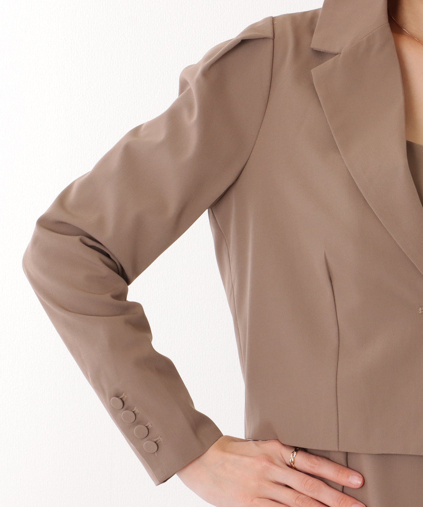 ショートジャケット付き ロング ワンピース セットアップ