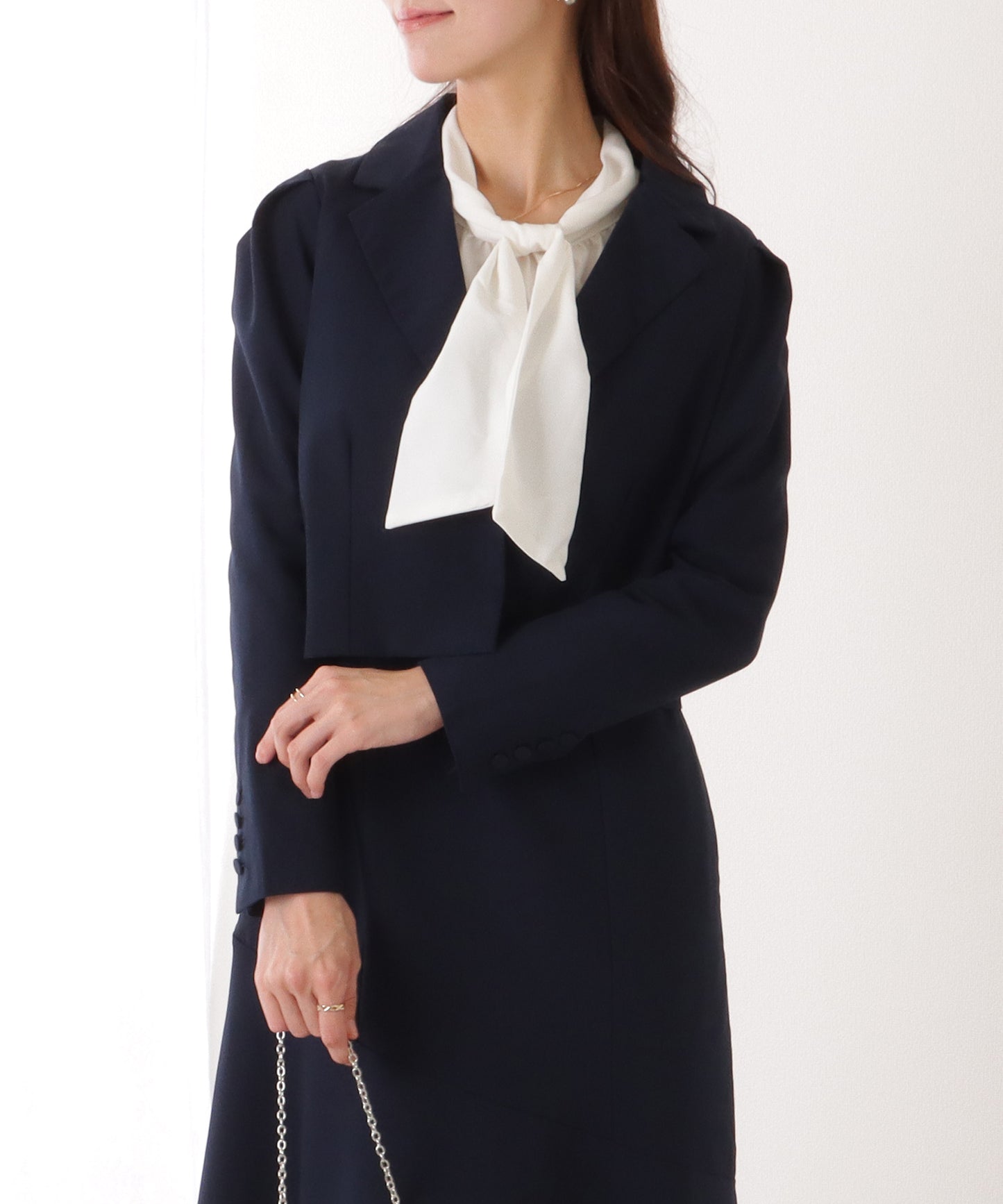 ショートジャケット付き ロング ワンピース セットアップ