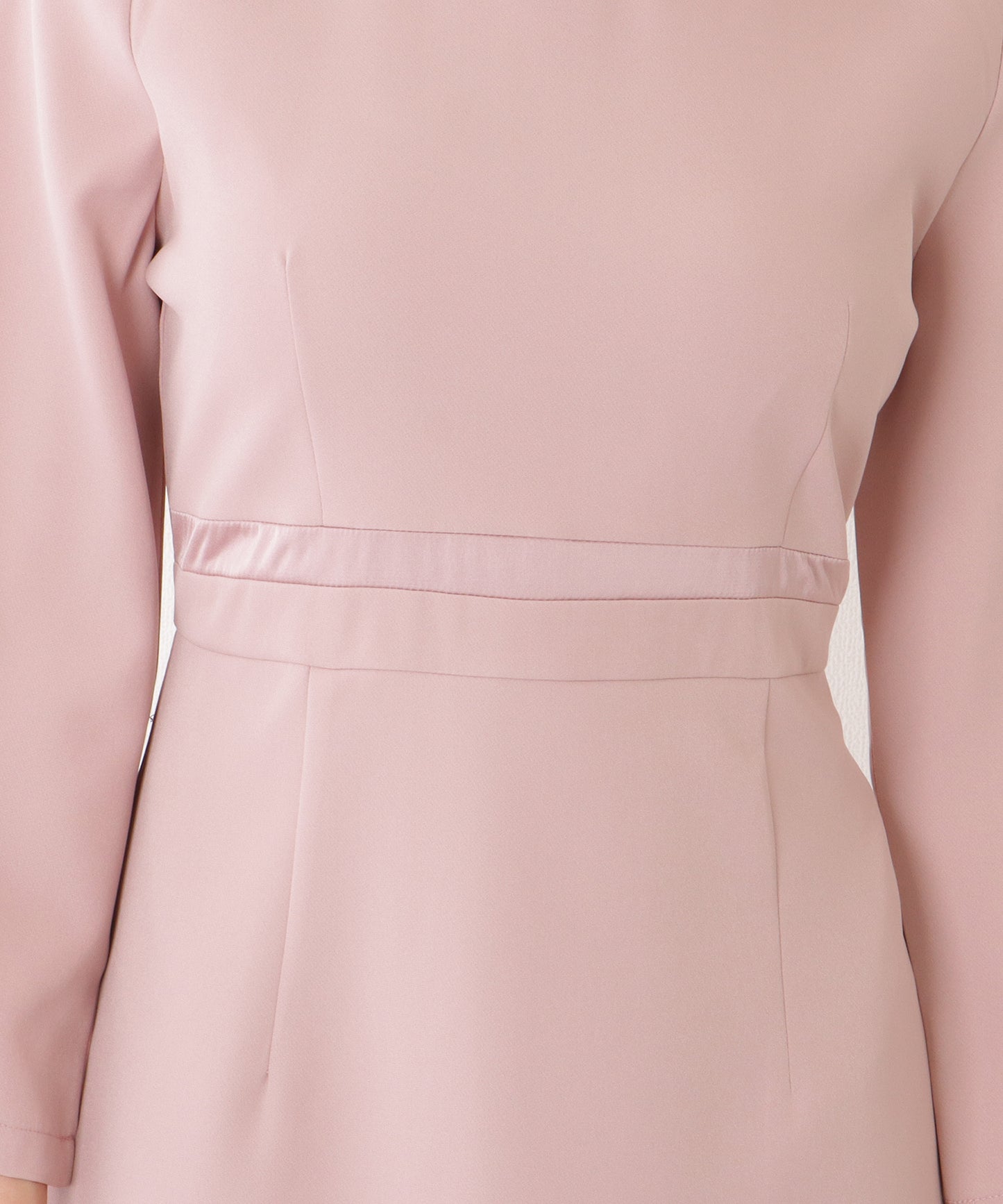 ノーカラー ジャケット付き Aライン ベーシック ワンピース