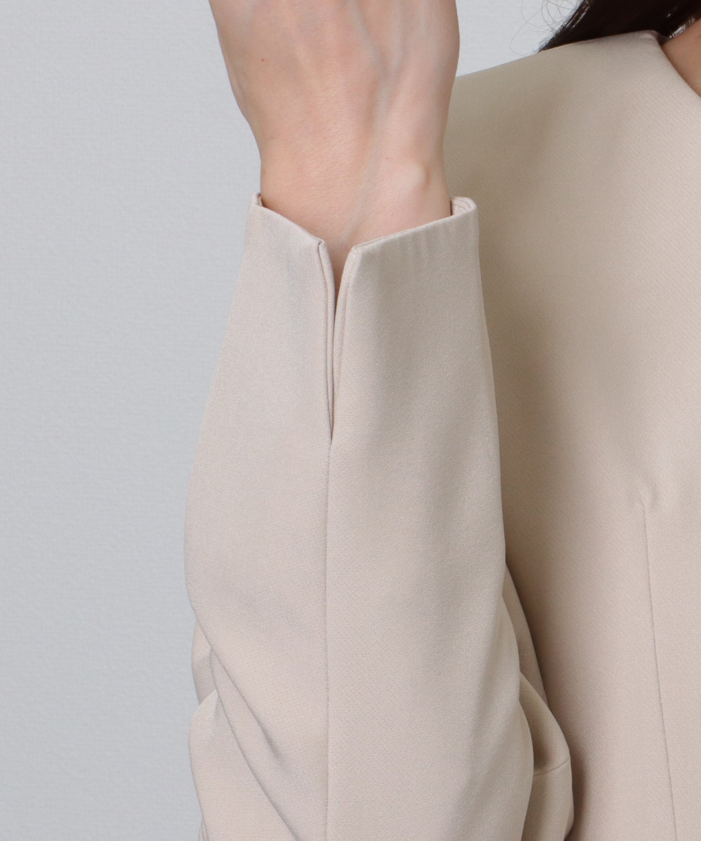 ノーカラー ジャケット付き Aライン ベーシック ワンピース