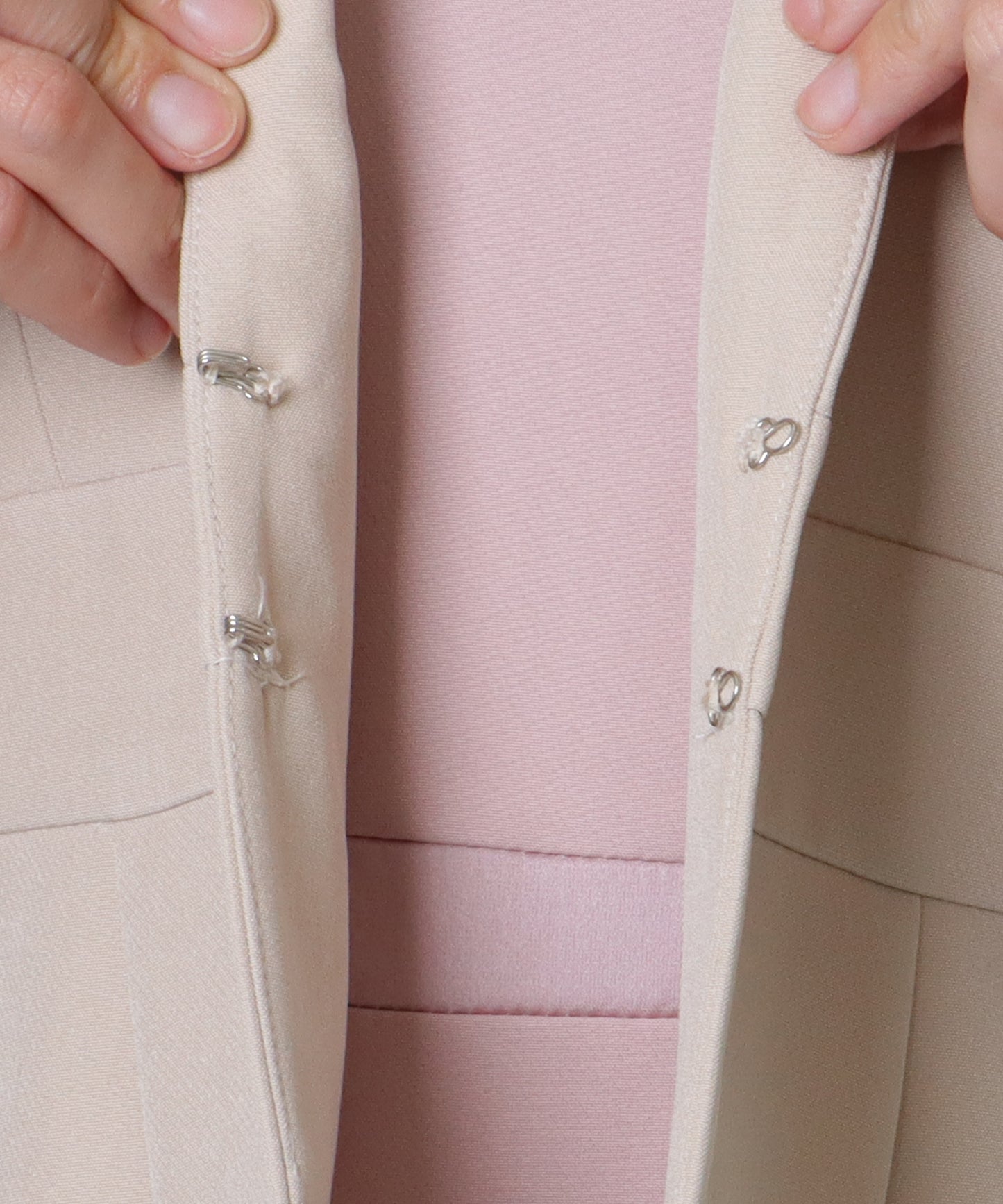 ノーカラー ジャケット付き Aライン ベーシック ワンピース