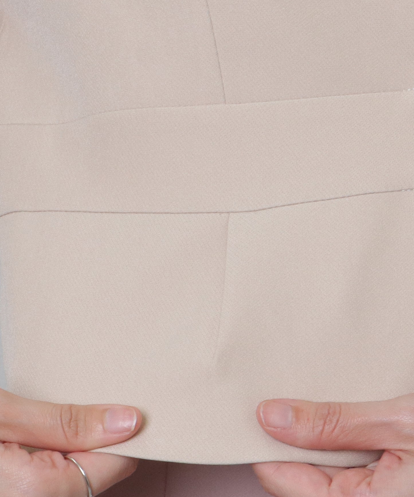 ノーカラー ジャケット付き Aライン ベーシック ワンピース