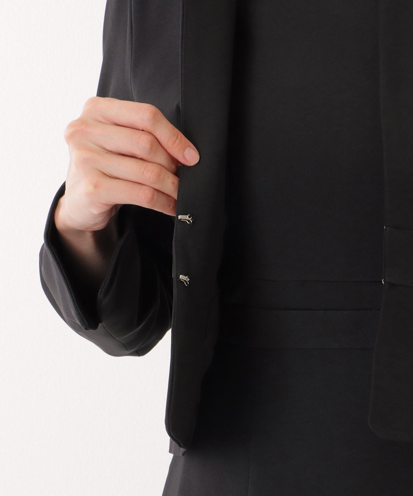 ノーカラー ジャケット付き Aライン ベーシック ワンピース