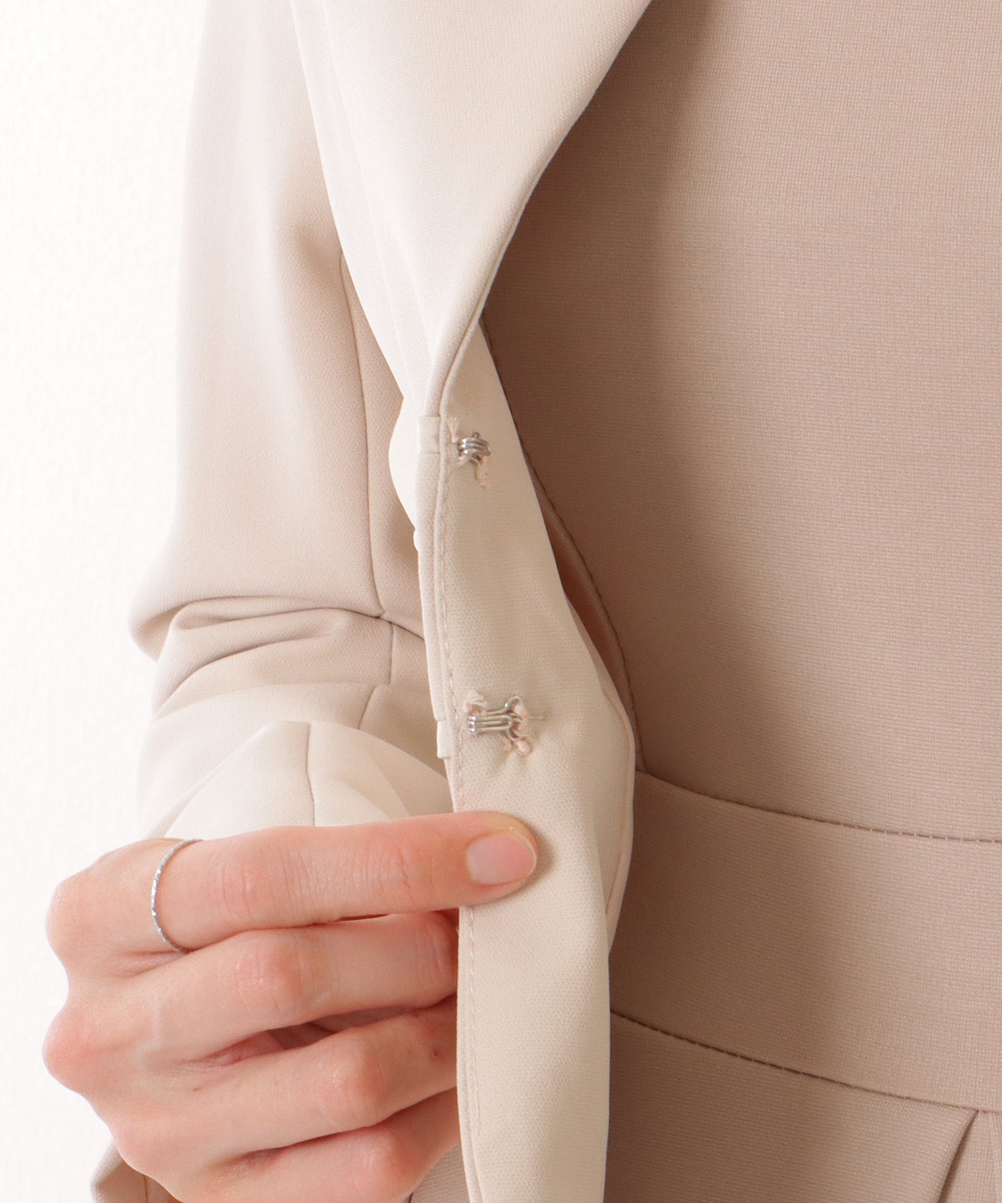 2WAY リボンジャケット付き タック ワンピース セットアップ