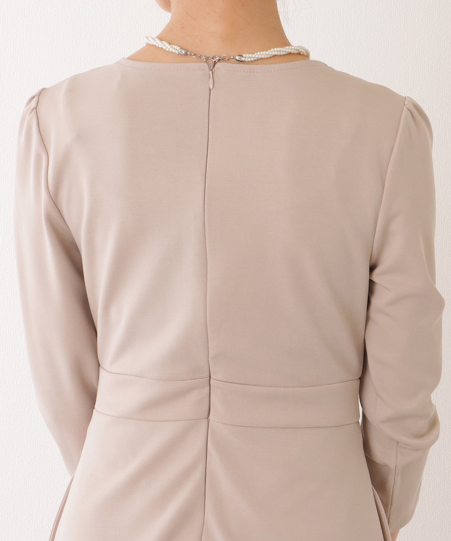 2WAY リボンジャケット付き タック ワンピース セットアップ