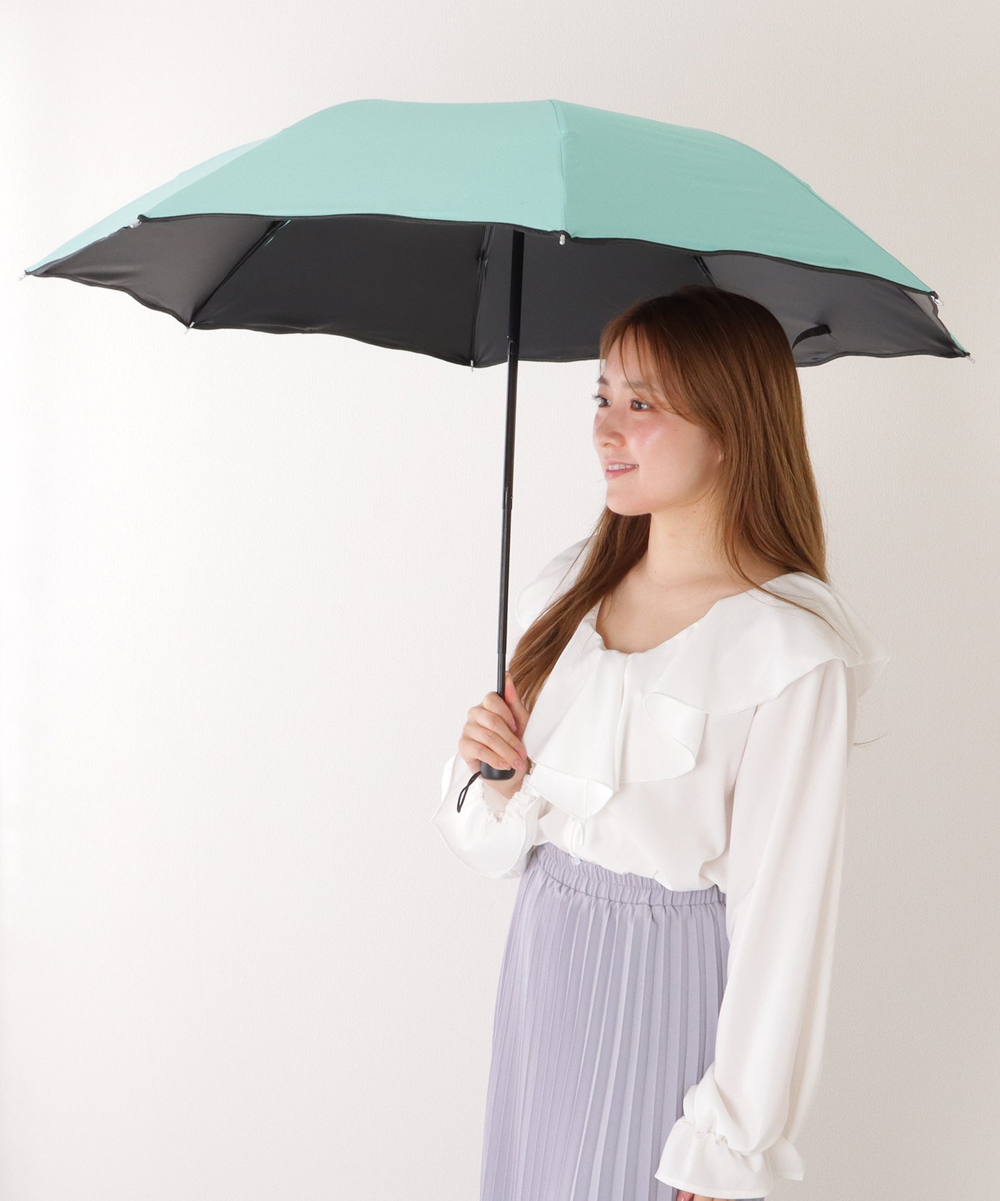 【雨晴兼用】フラワー デザイン 配色 折りたたみ傘