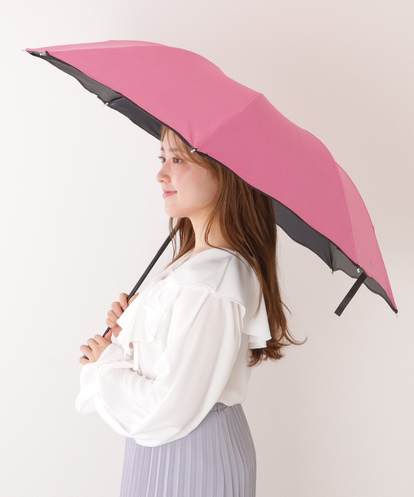 【雨晴兼用】フラワー デザイン 配色 折りたたみ傘