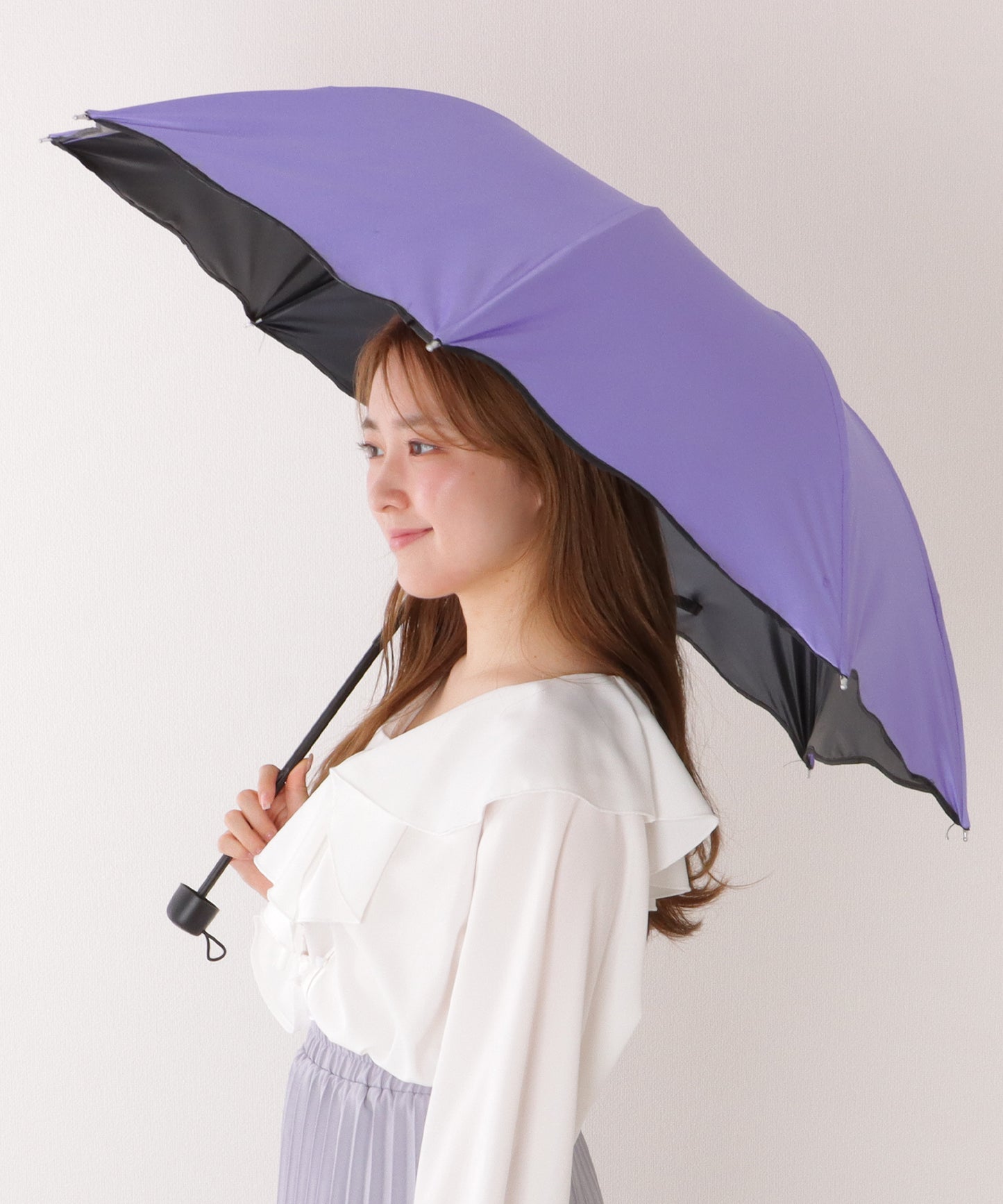 【雨晴兼用】フラワー デザイン 配色 折りたたみ傘