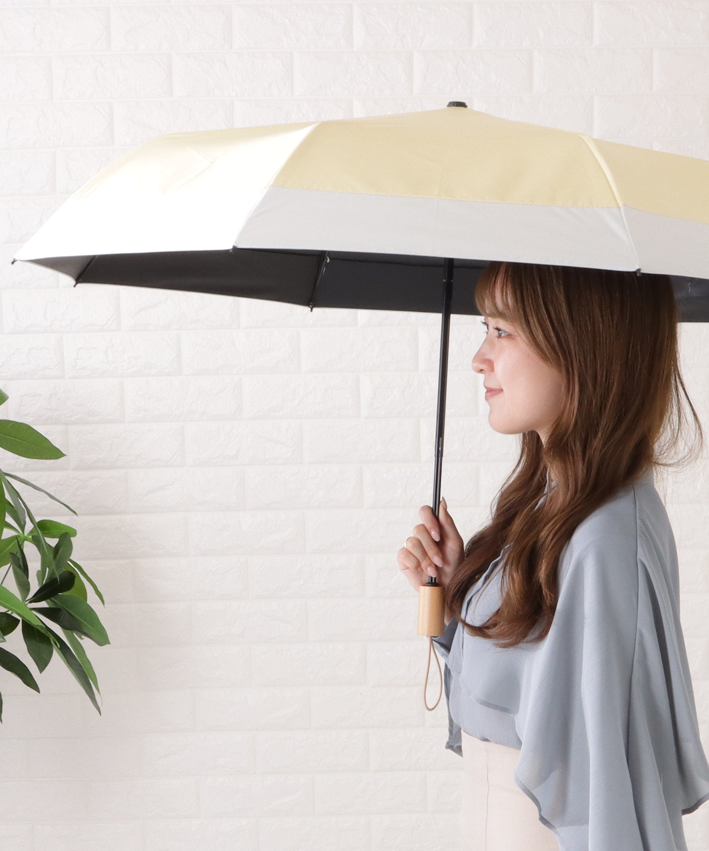 バイカラー晴雨兼用折りたたみ傘