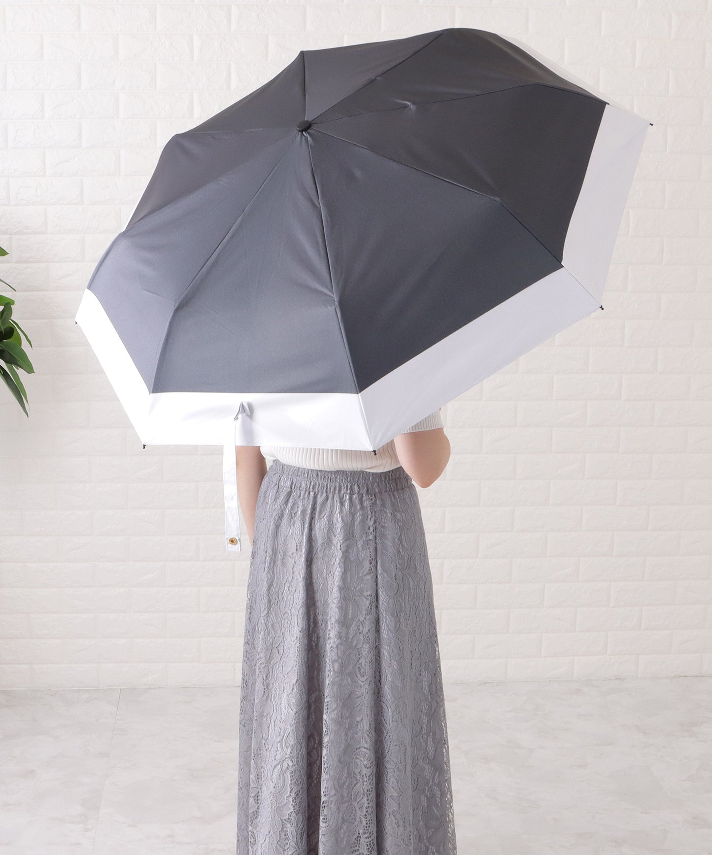 バイカラー晴雨兼用折りたたみ傘