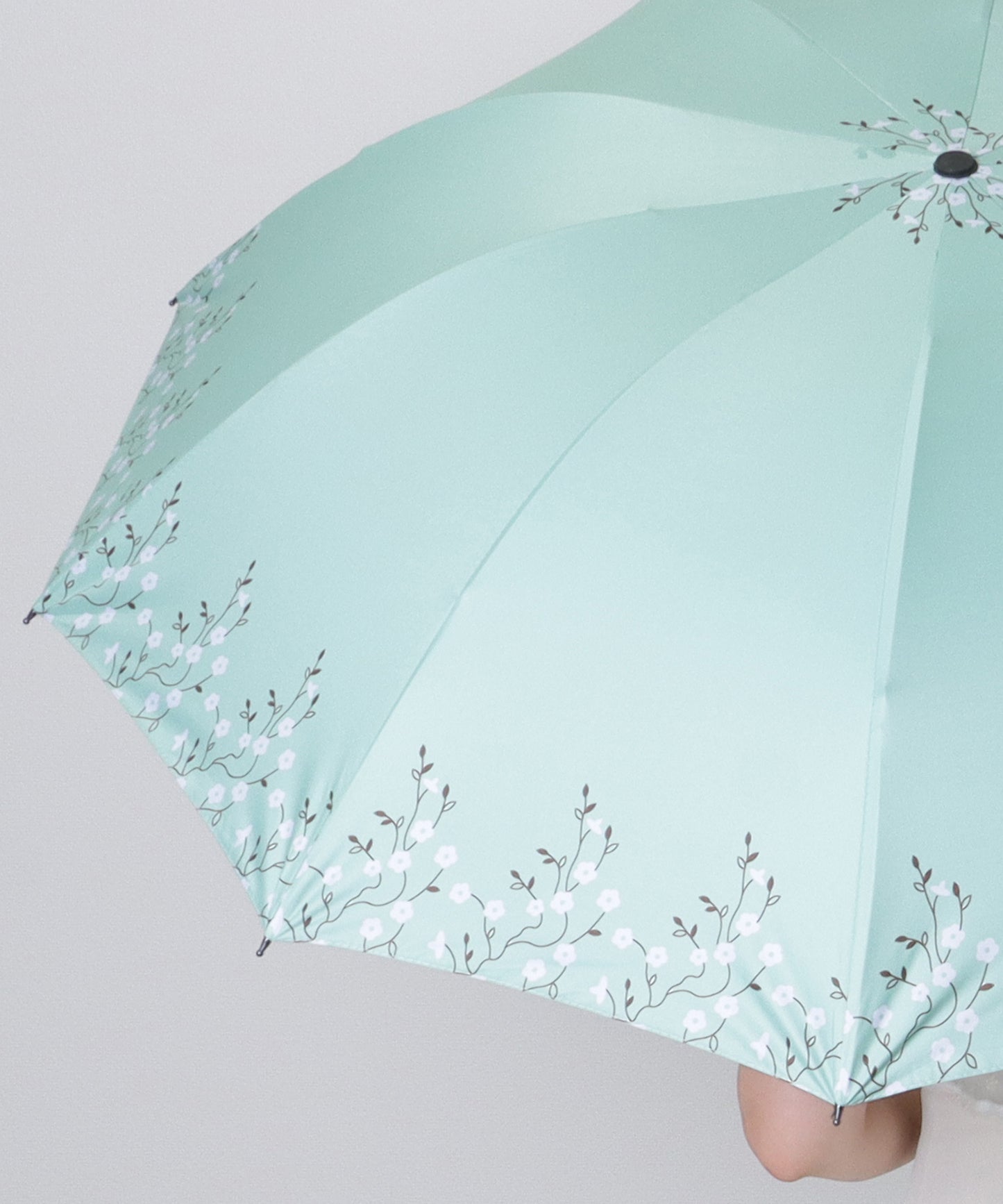 フローラル 10本骨 晴雨兼用 折りたたみ ラージ 傘